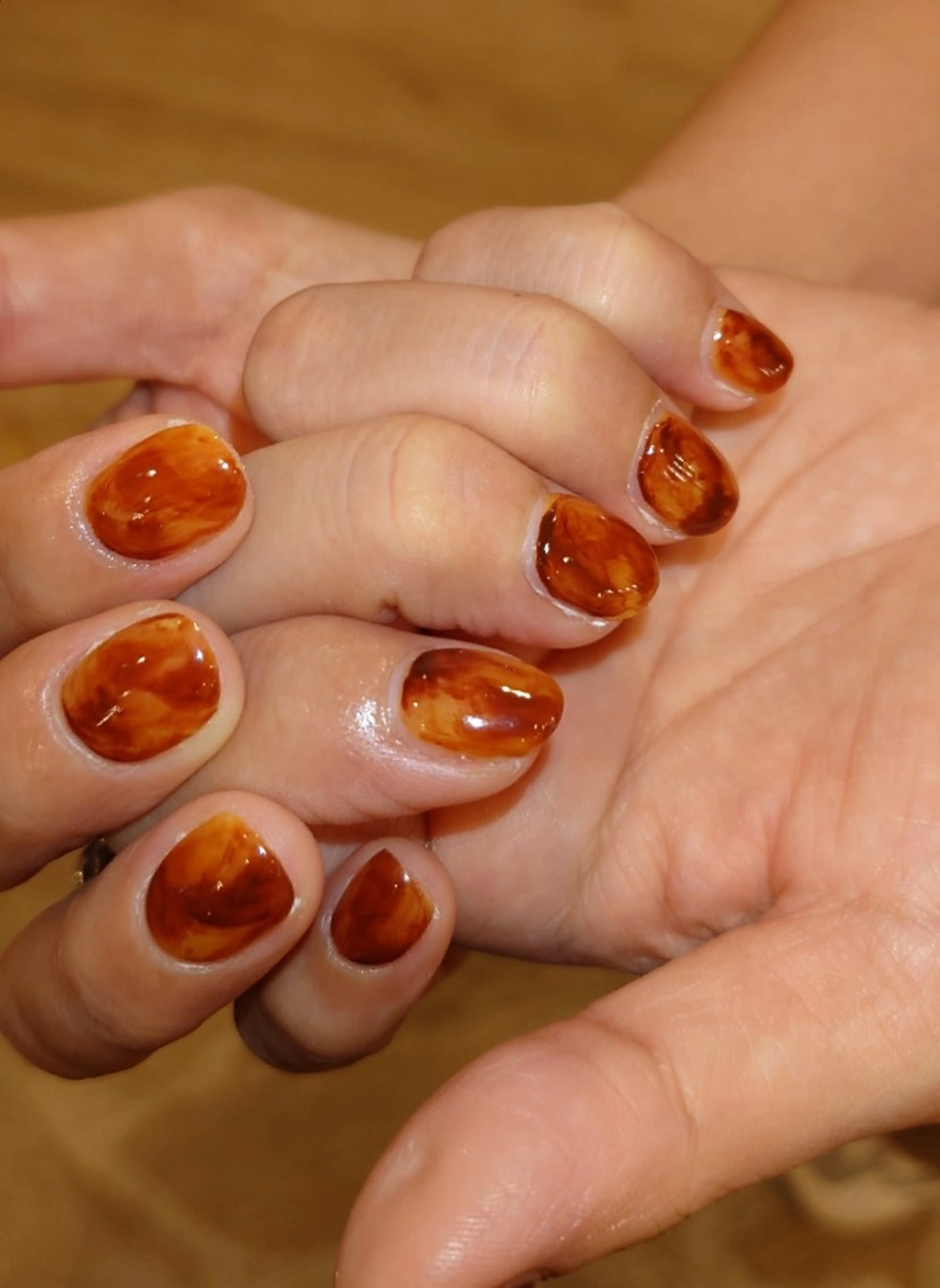 ネイル べっ甲ネイル ハンドネイル REJOUIR 網干🪼のネイルデザイン