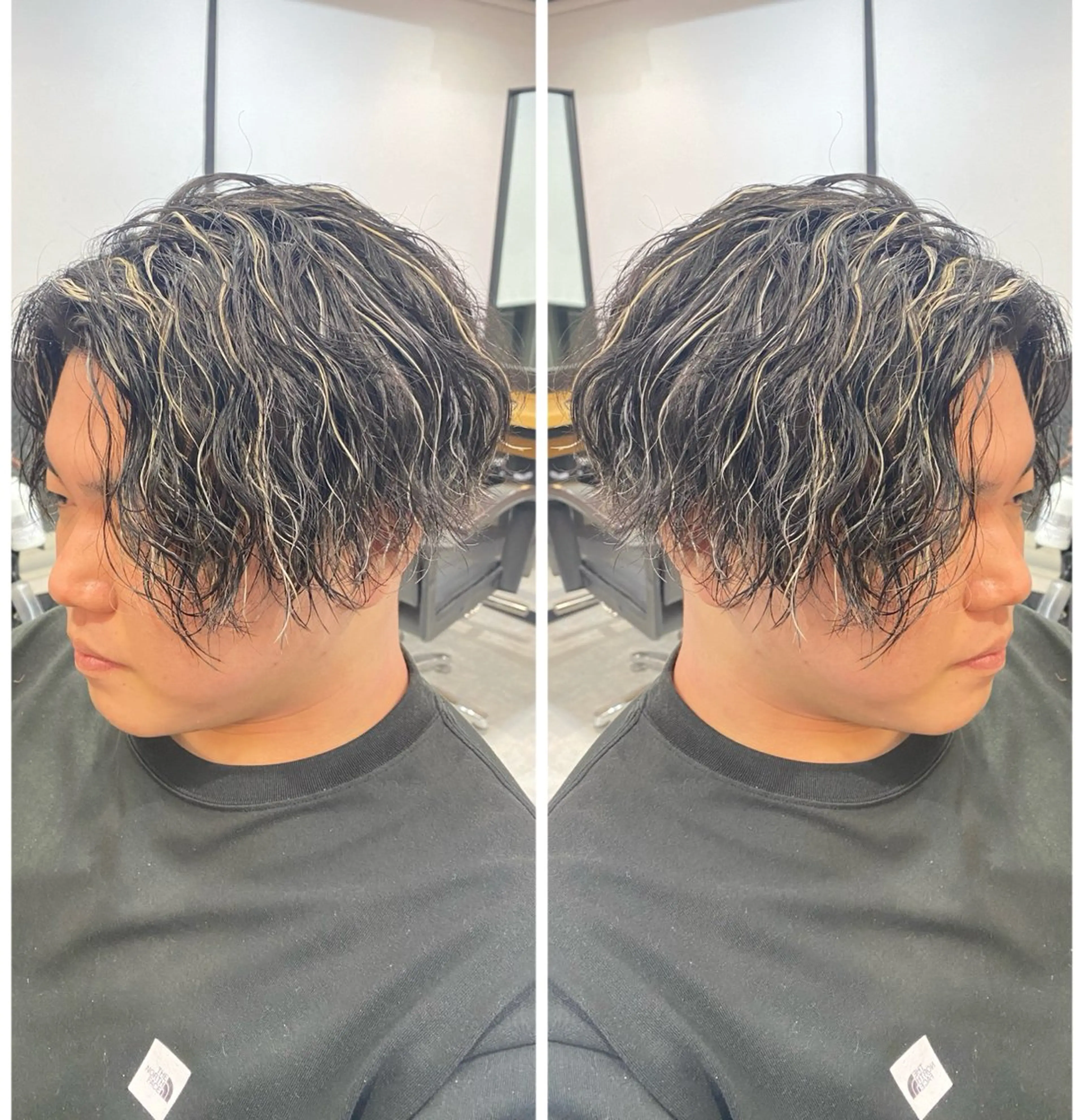 ショート カラー パーマ メンズ メンズハイライト メンズパーマ ツイストスパイラルパーマ ハイライトカラー ハイライト 🐉『メンズ美容師』 吉田龍星🐉のヘアスタイル