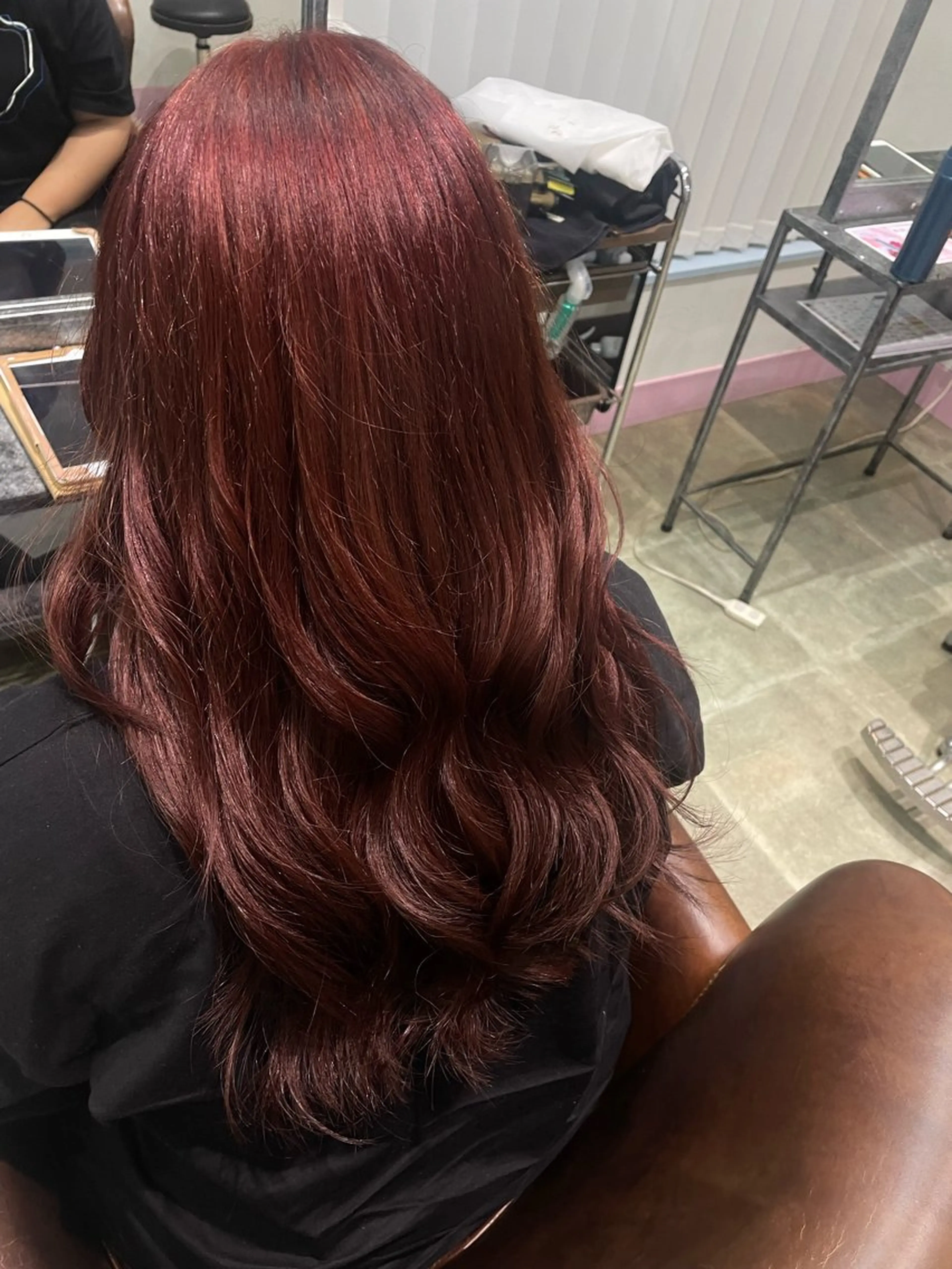 カラー ブリーチ ダブルカラー ブリーチなしカラー レッドカラー ヘアカラー ストレート/ブリーチ 金井 　歩美のヘアスタイル