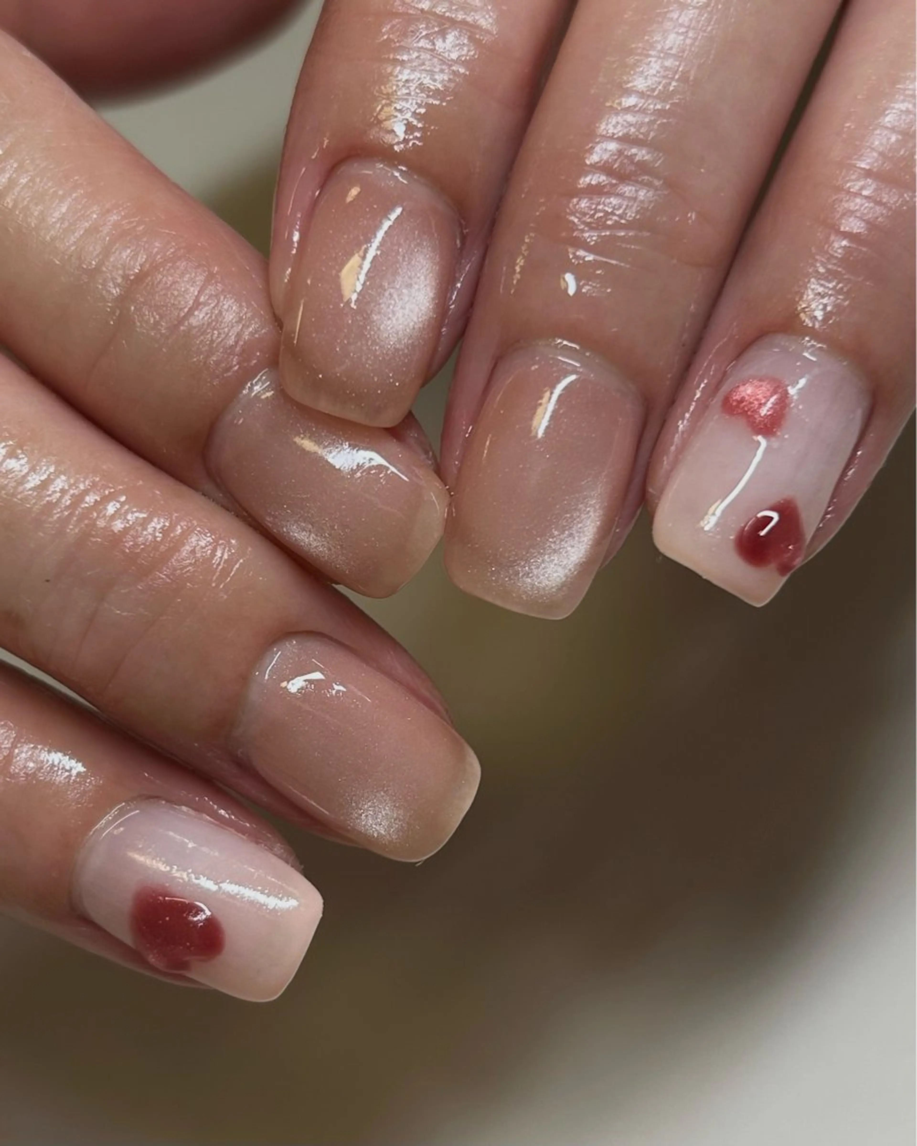 ネイル ハート マグネットネイル nailist kannaのネイルデザイン