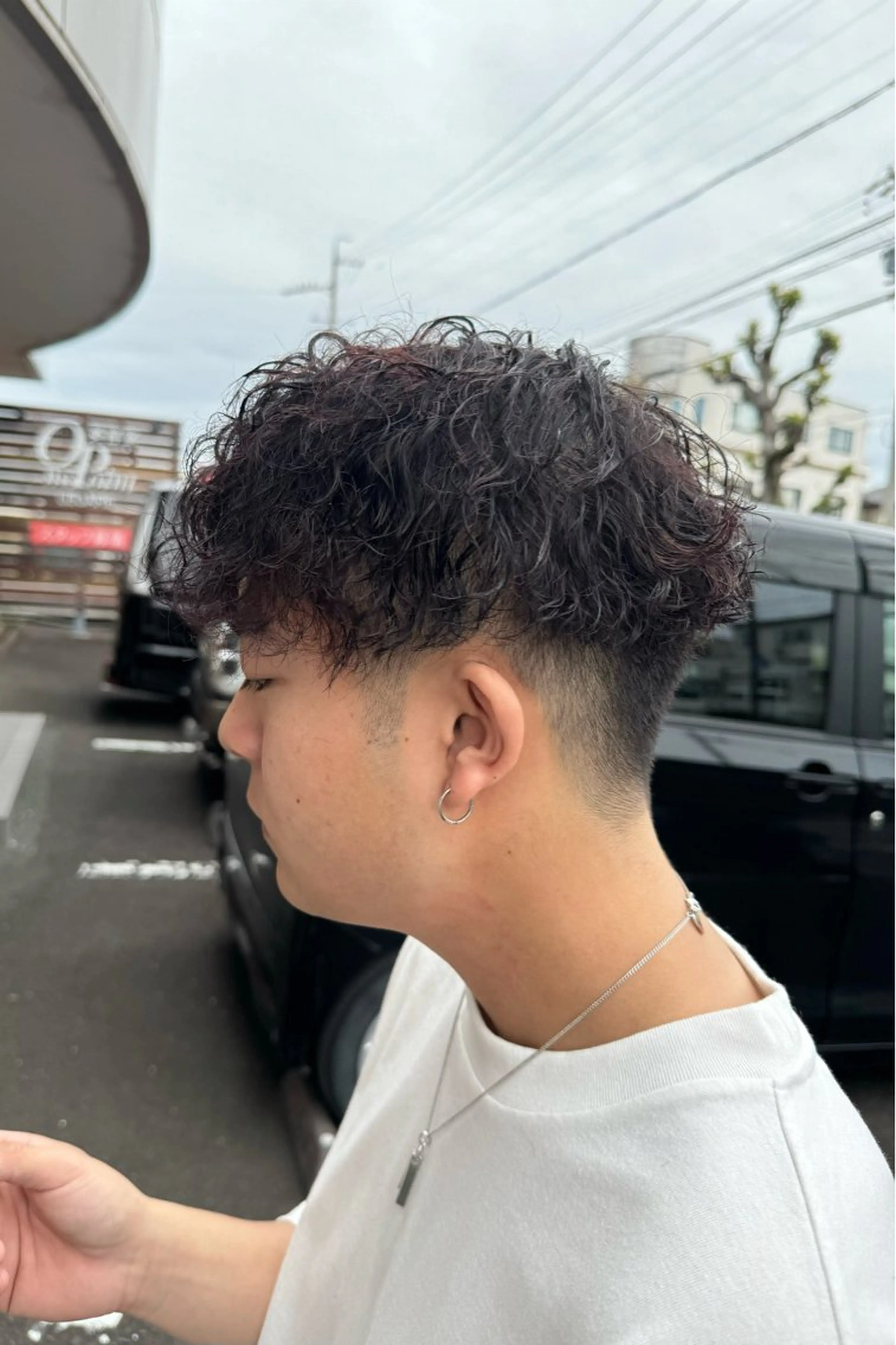 ミディアム メンズ 波巻きパーマ 焼津メンズパーマ特化 大石雄生のヘアスタイル