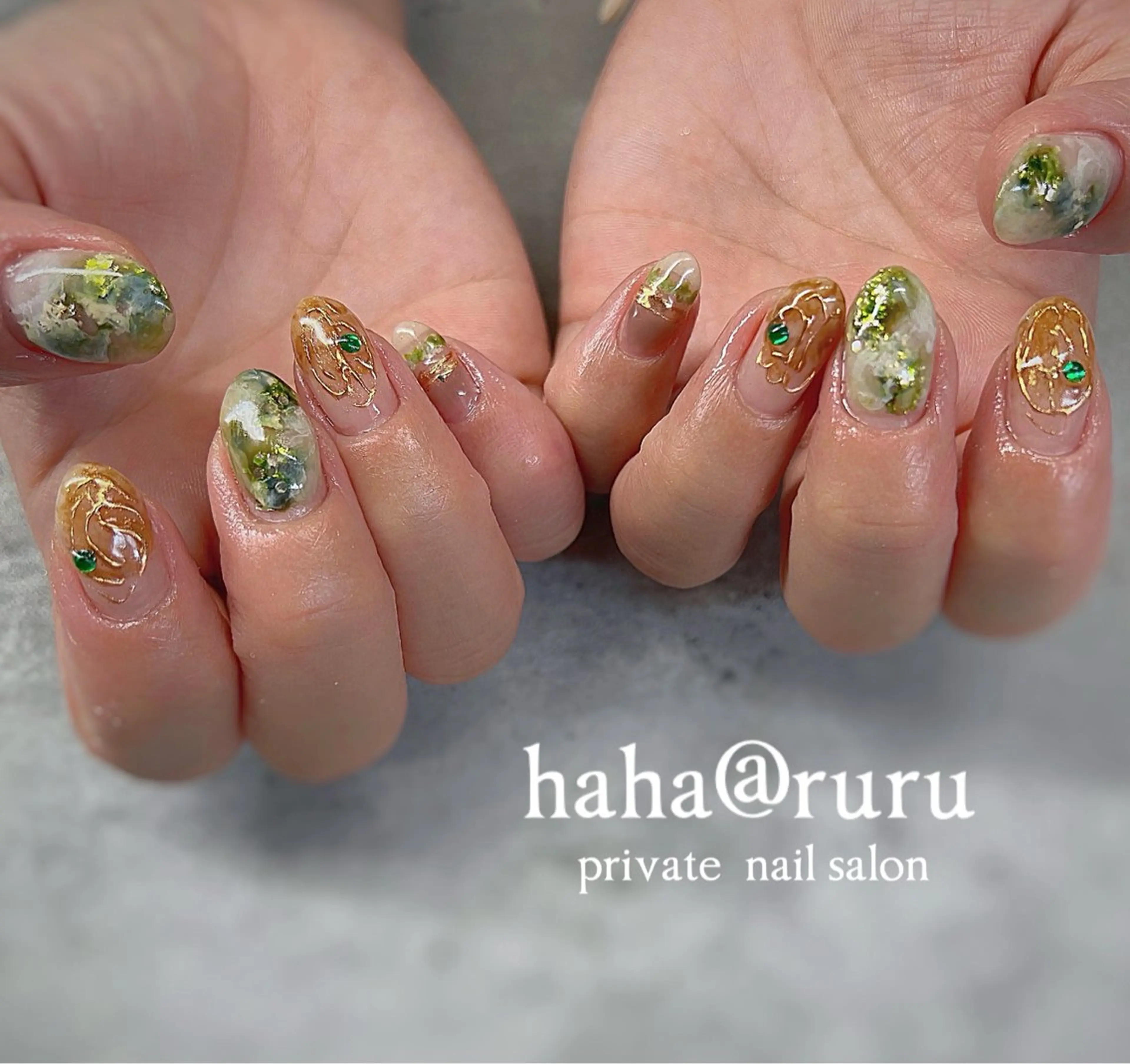ネイル ニュアンスネイル haha@ ruruのネイルデザイン