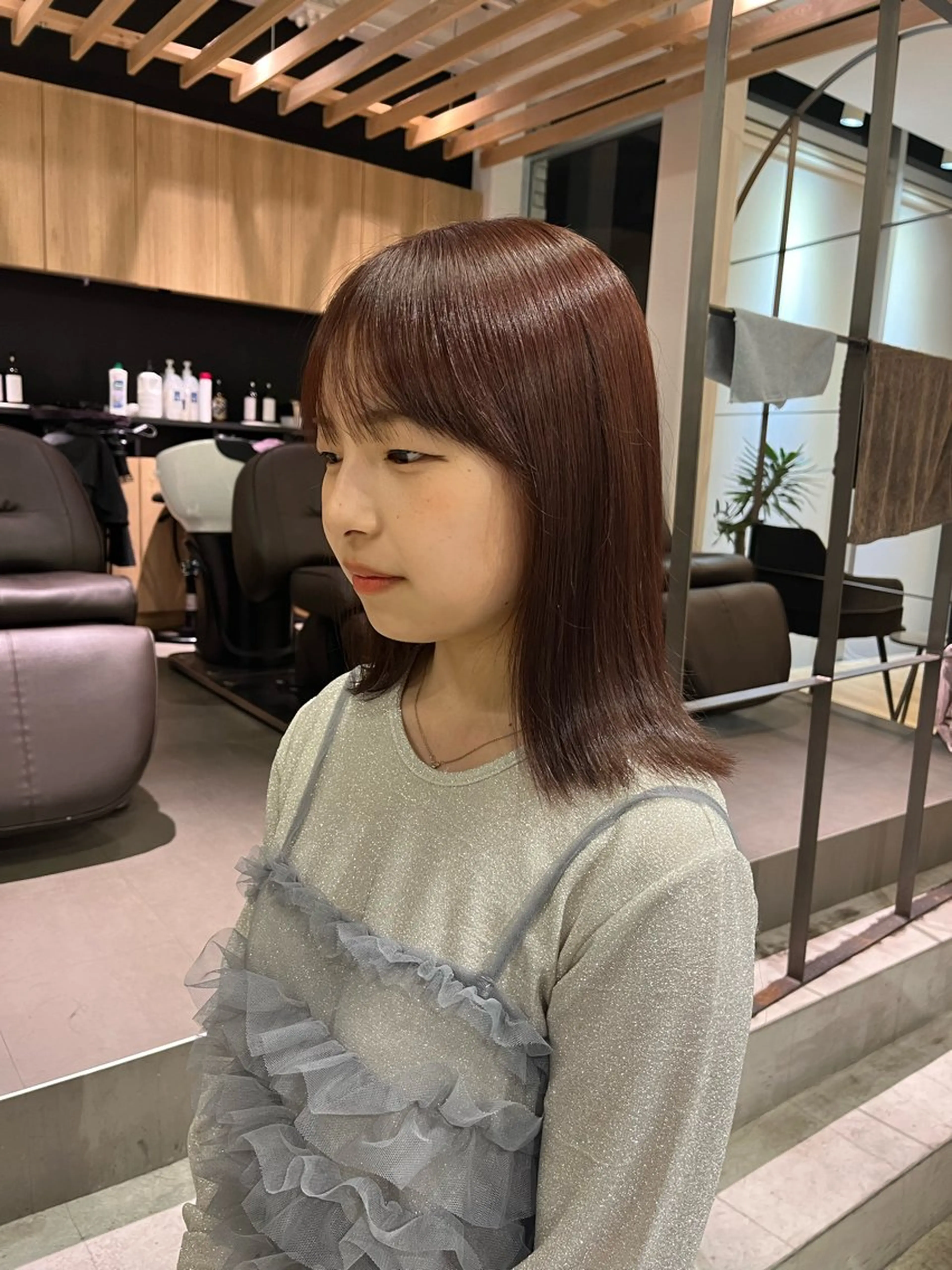 ミディアム カラー 森山 葵 ショート×メンズのヘアスタイル