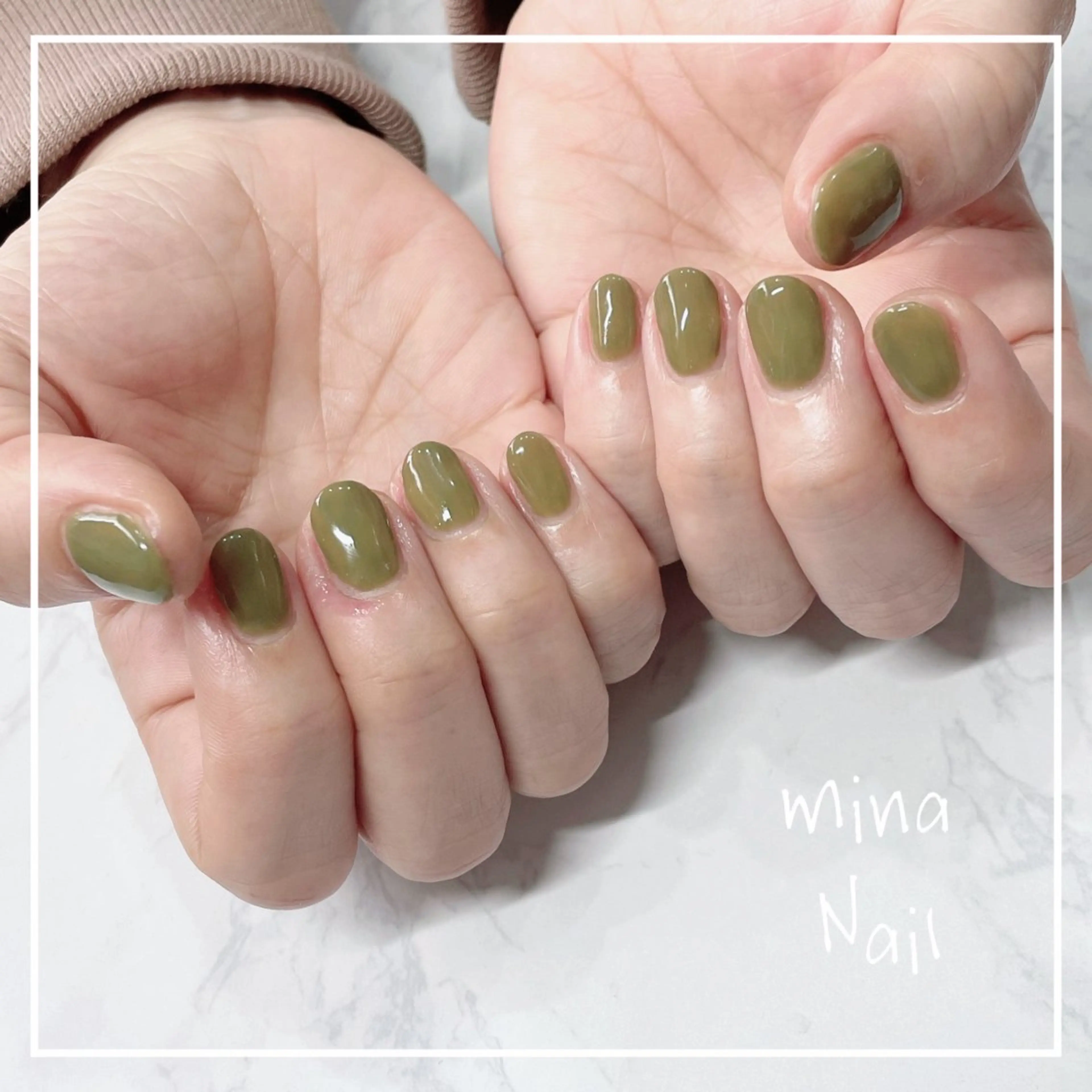 ネイル ワンカラーネイル ショートネイル mina Nailのネイルデザイン