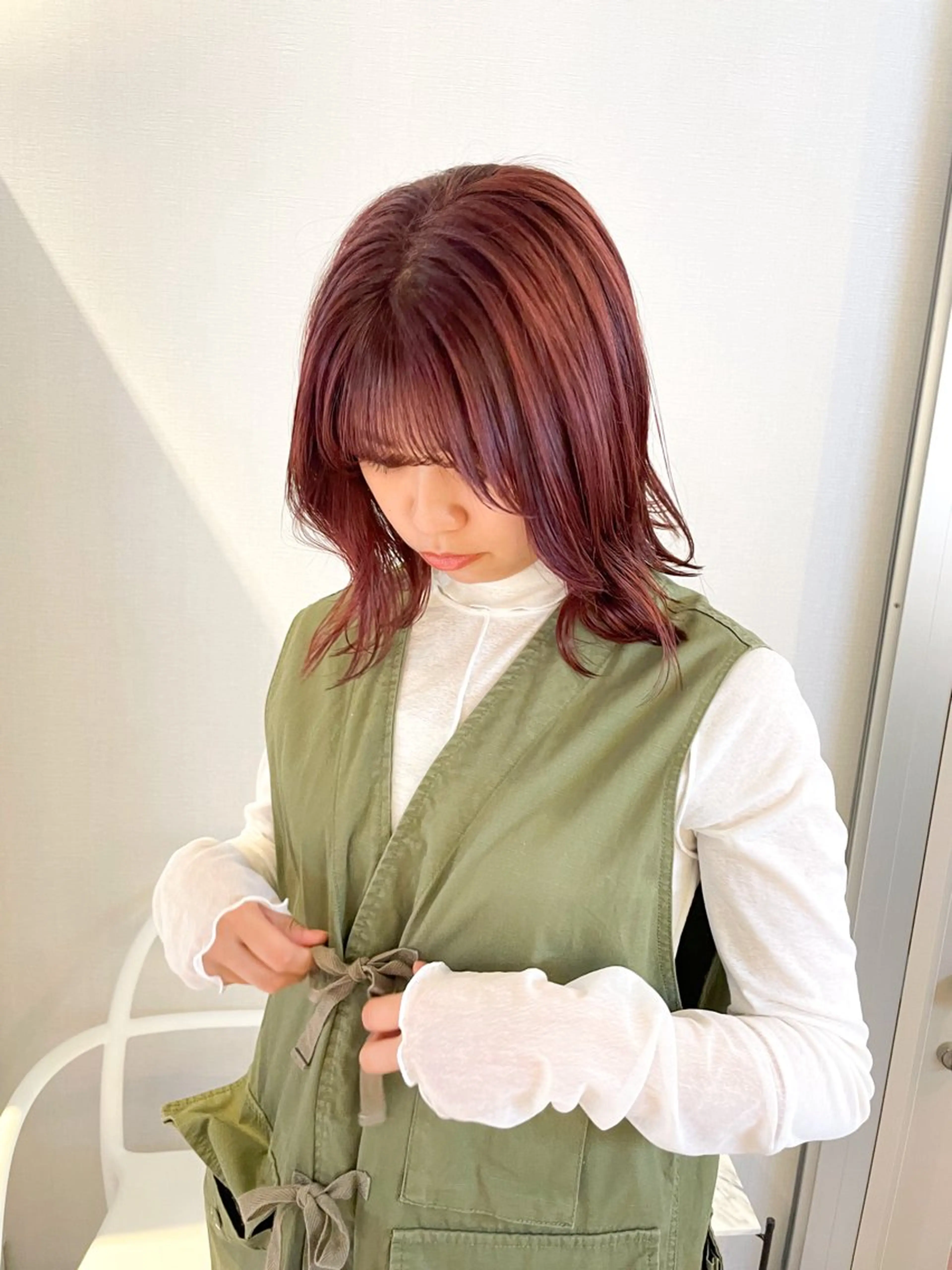 カラー ピンクカラー Kaho🌼/メンズ ニュアンスパーマのヘアスタイル