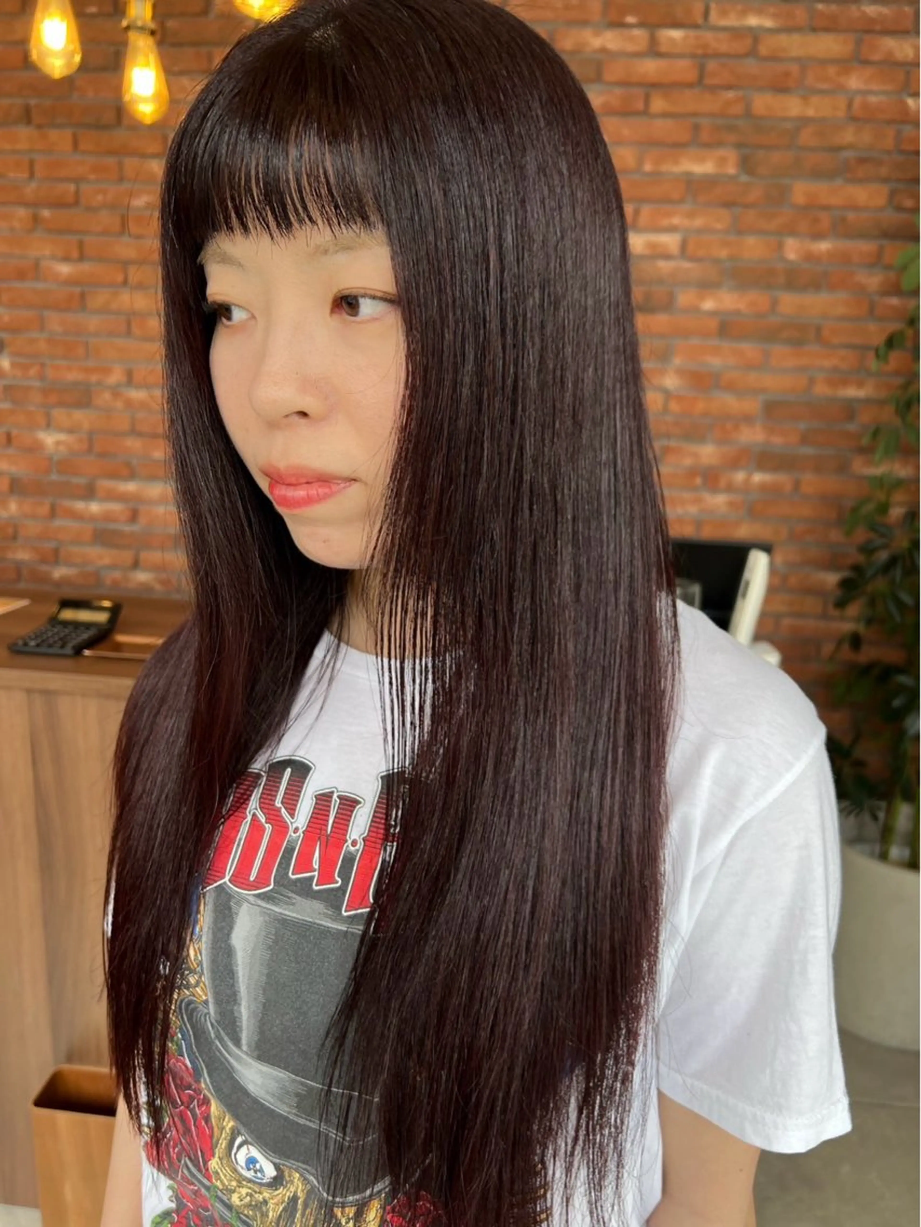 ロング カラー ヘアカラー 遠藤 日和のヘアスタイル