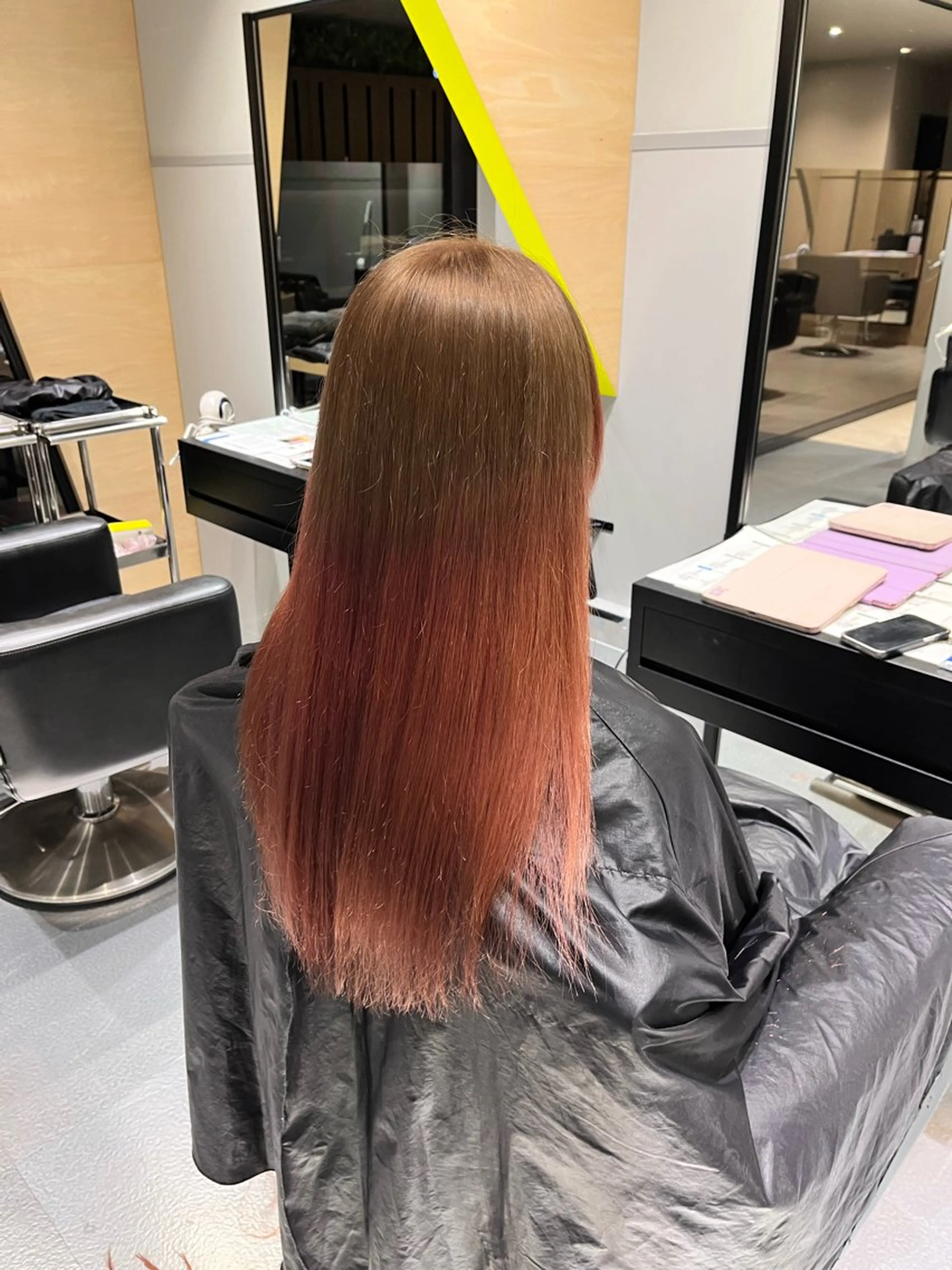 ロング カット 縮毛矯正 トリートメント 山下 とよかのヘアスタイル