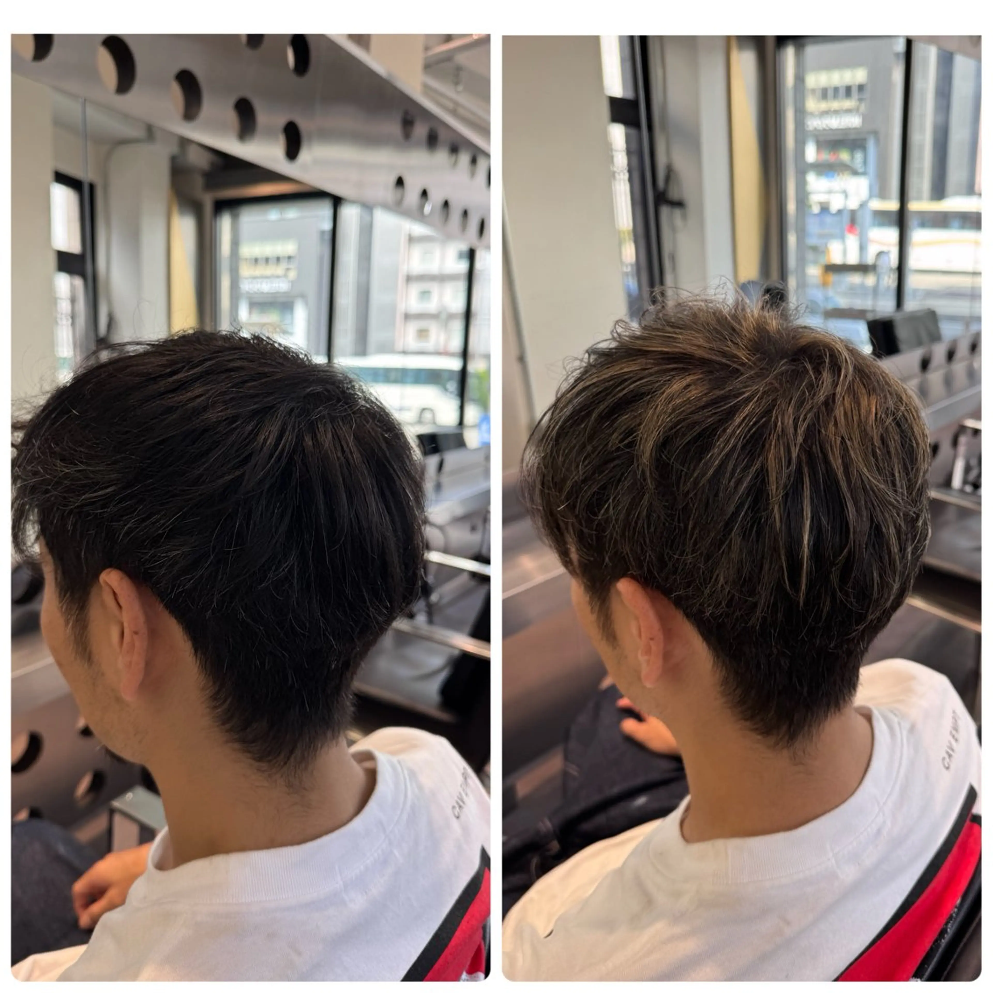 ショート カラー ハイライトカラー ハイライト 北村 岳久翔のヘアスタイル