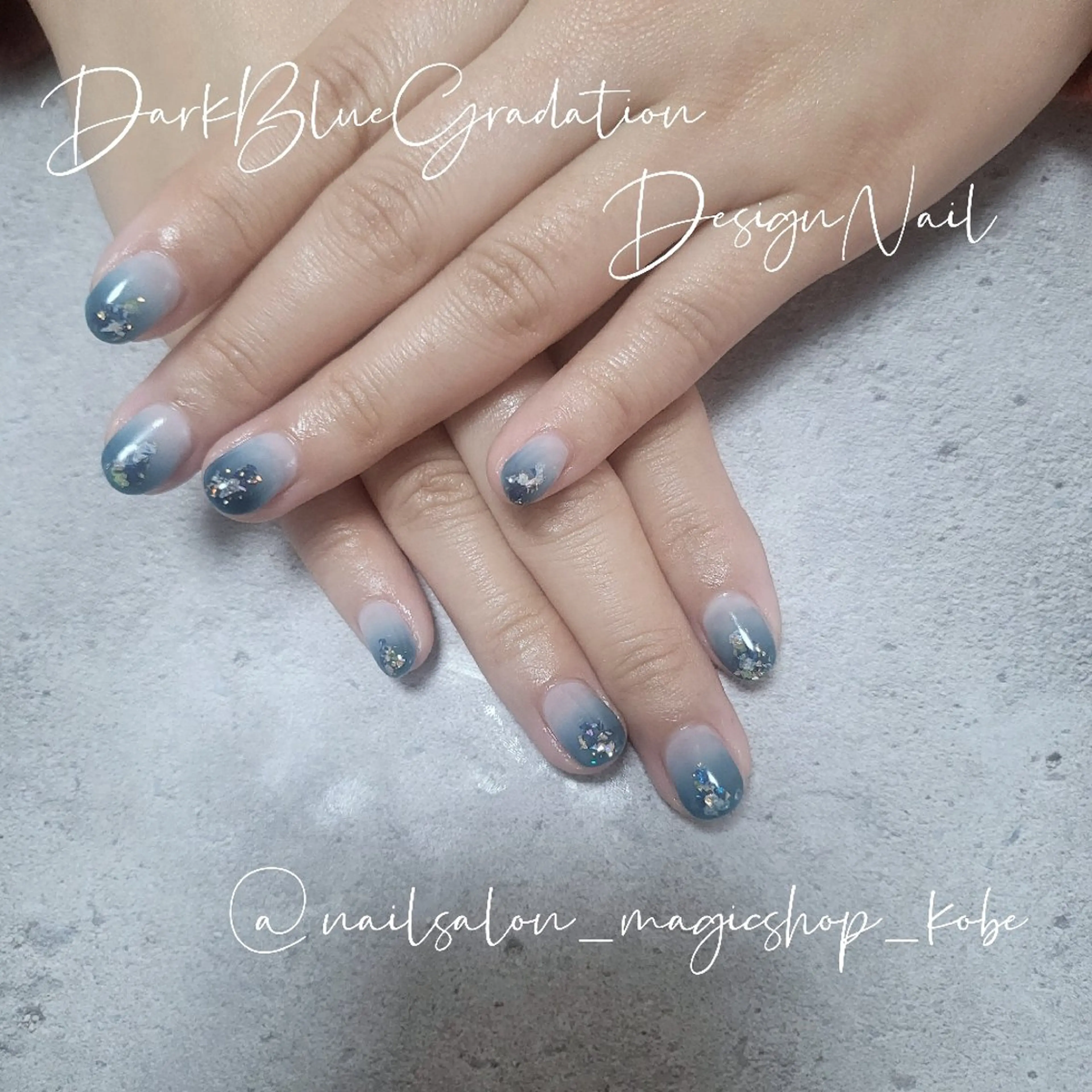 ネイル ブルー クリアネイル ジェルネイル グラデーション ラメ(グリッター) ハンドネイル Nailsalon MagicShopのネイルデザイン