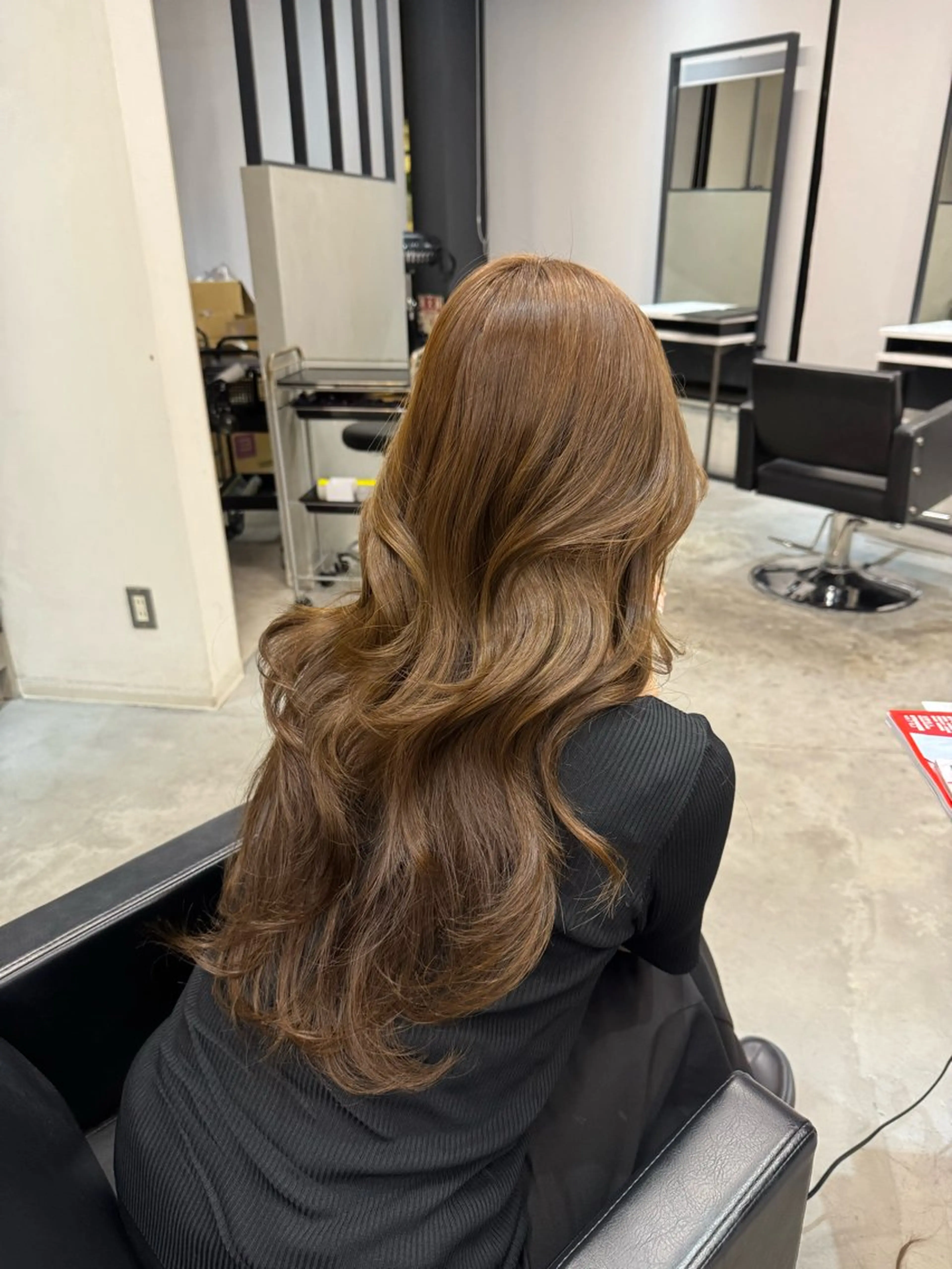 ロング カラー カット ヘアカラー 韓国ヘア🇰🇷 YUKINAのヘアスタイル