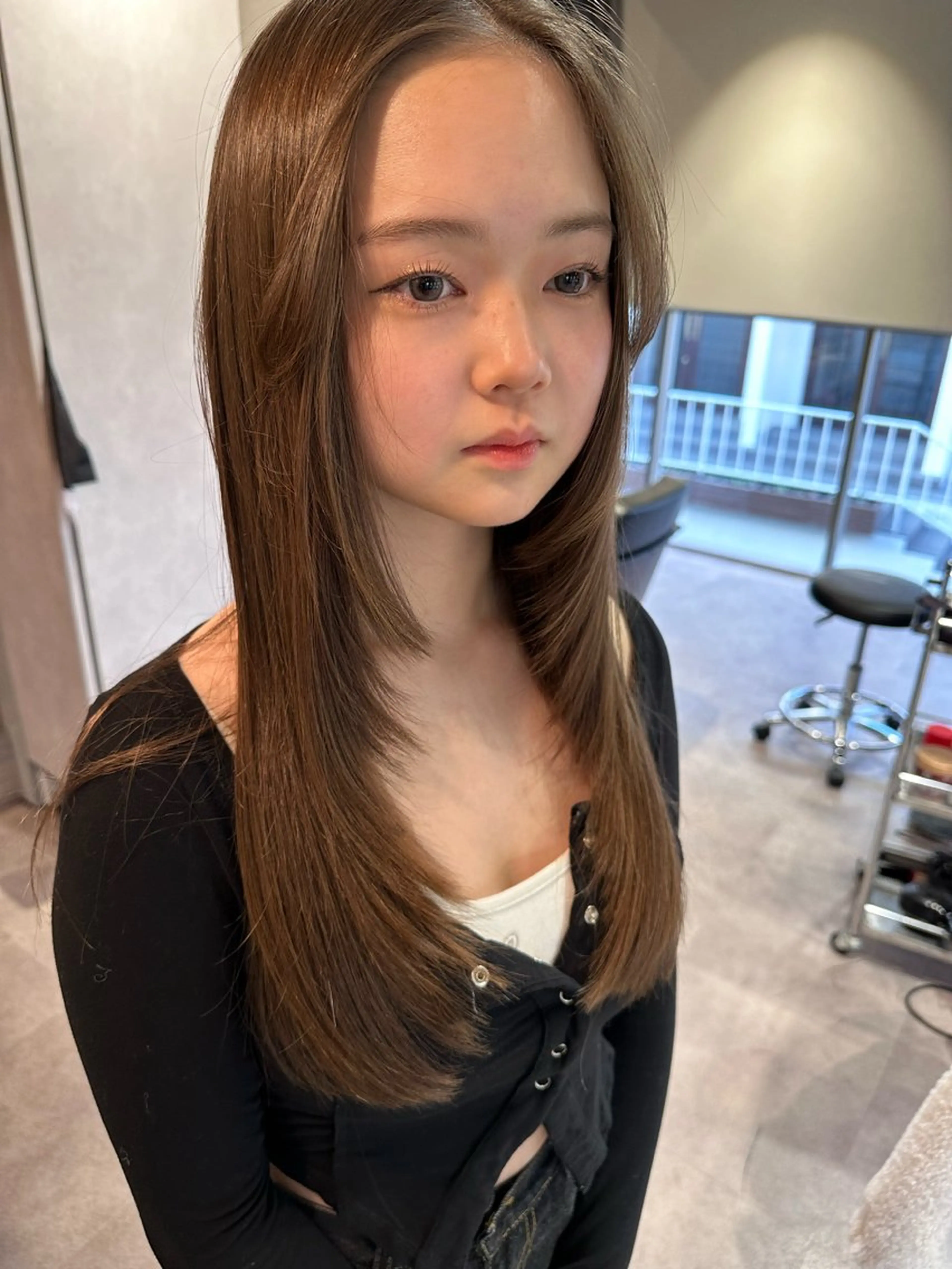 ロング ハイレイヤー レイヤーカット カット ヘアカラー トリートメント 韓国風/オシャレ /縮毛矯正/滝口琴未のヘアスタイル