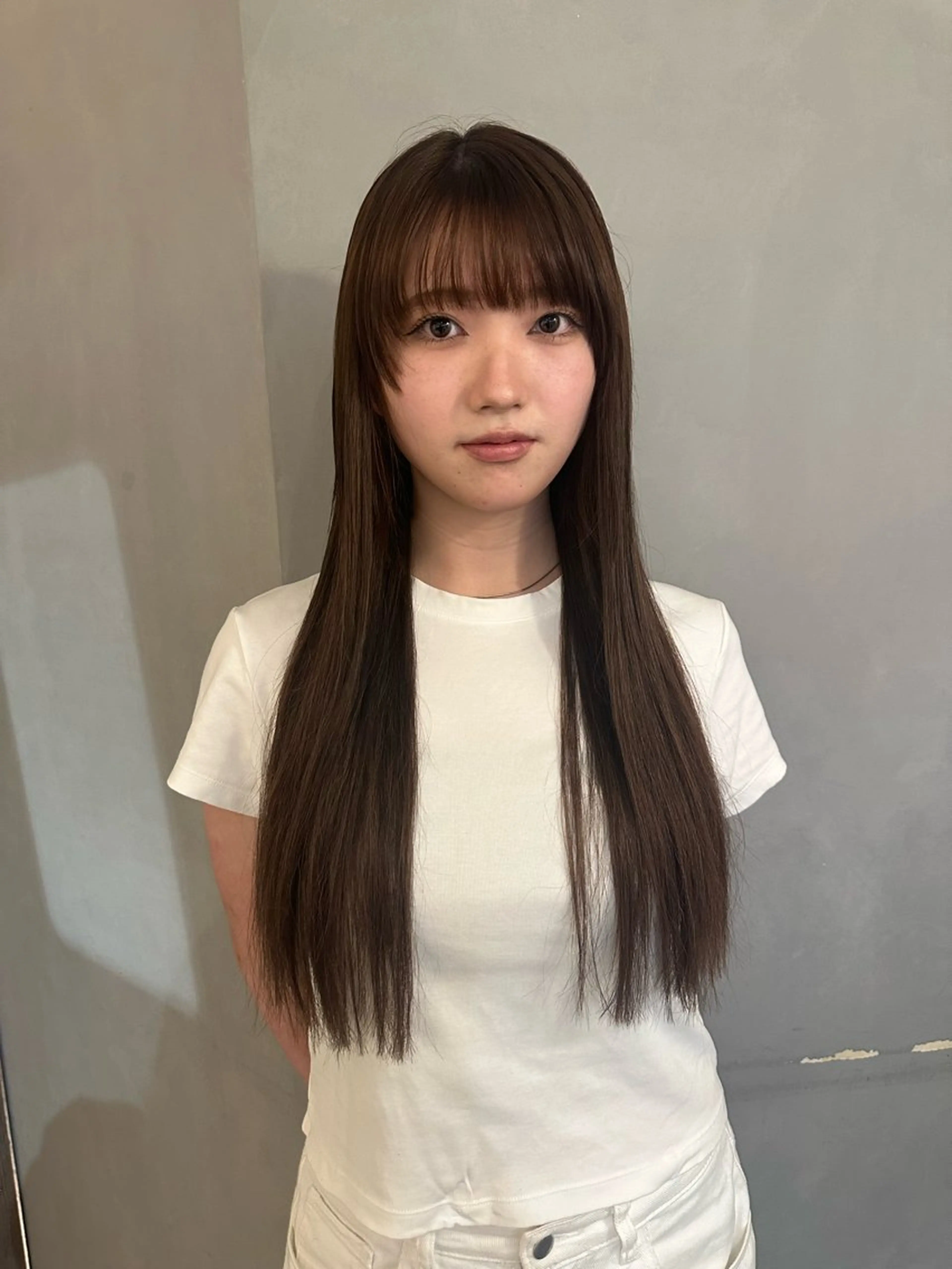 ロング カラー カット エクステ 美髪・シールエクステ ホソタニリョウコのヘアスタイル