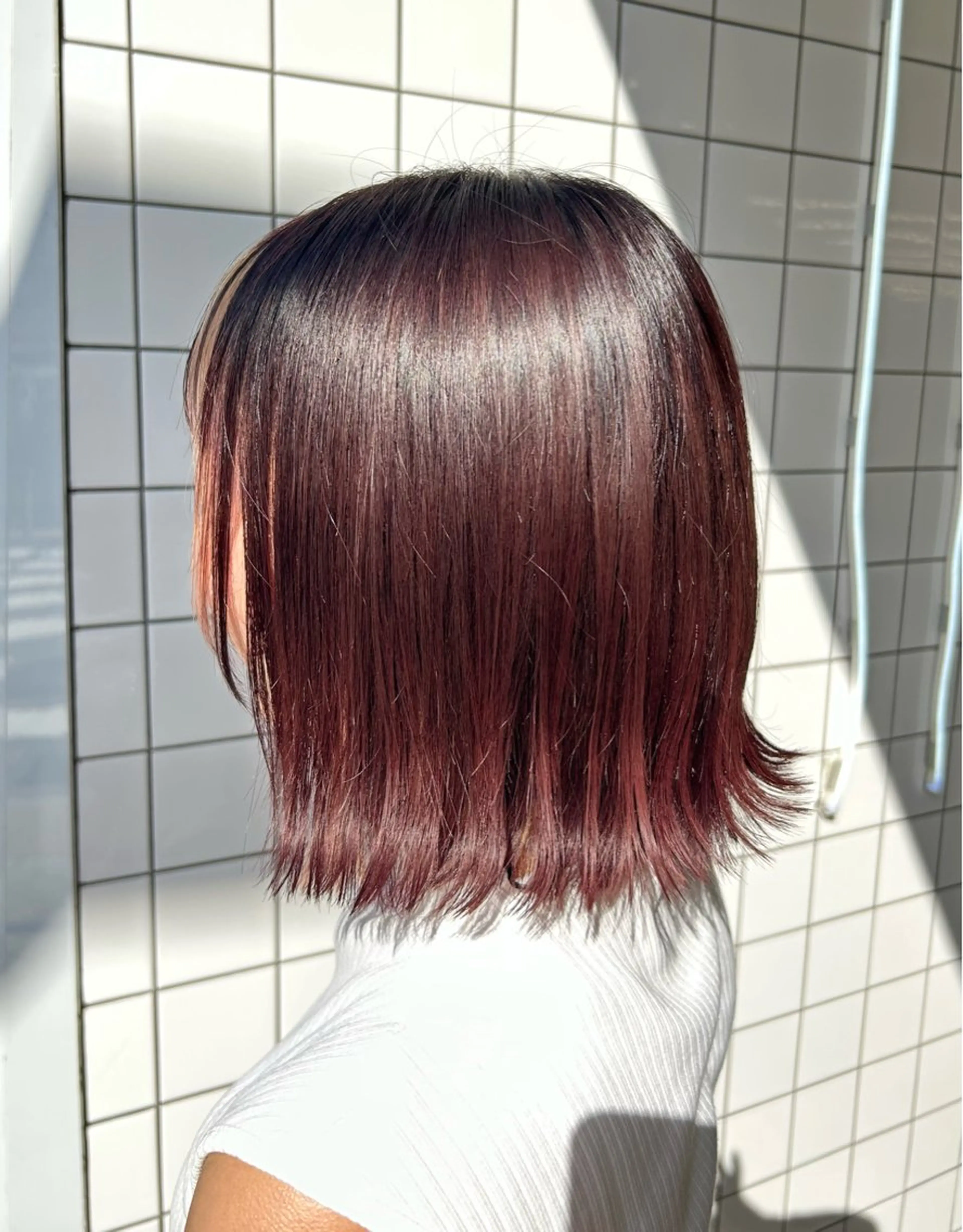 ミディアム カラー ブラウンカラー ピンクカラー ピンクブラウン ちょめ/八王子 ZEST emuのヘアスタイル