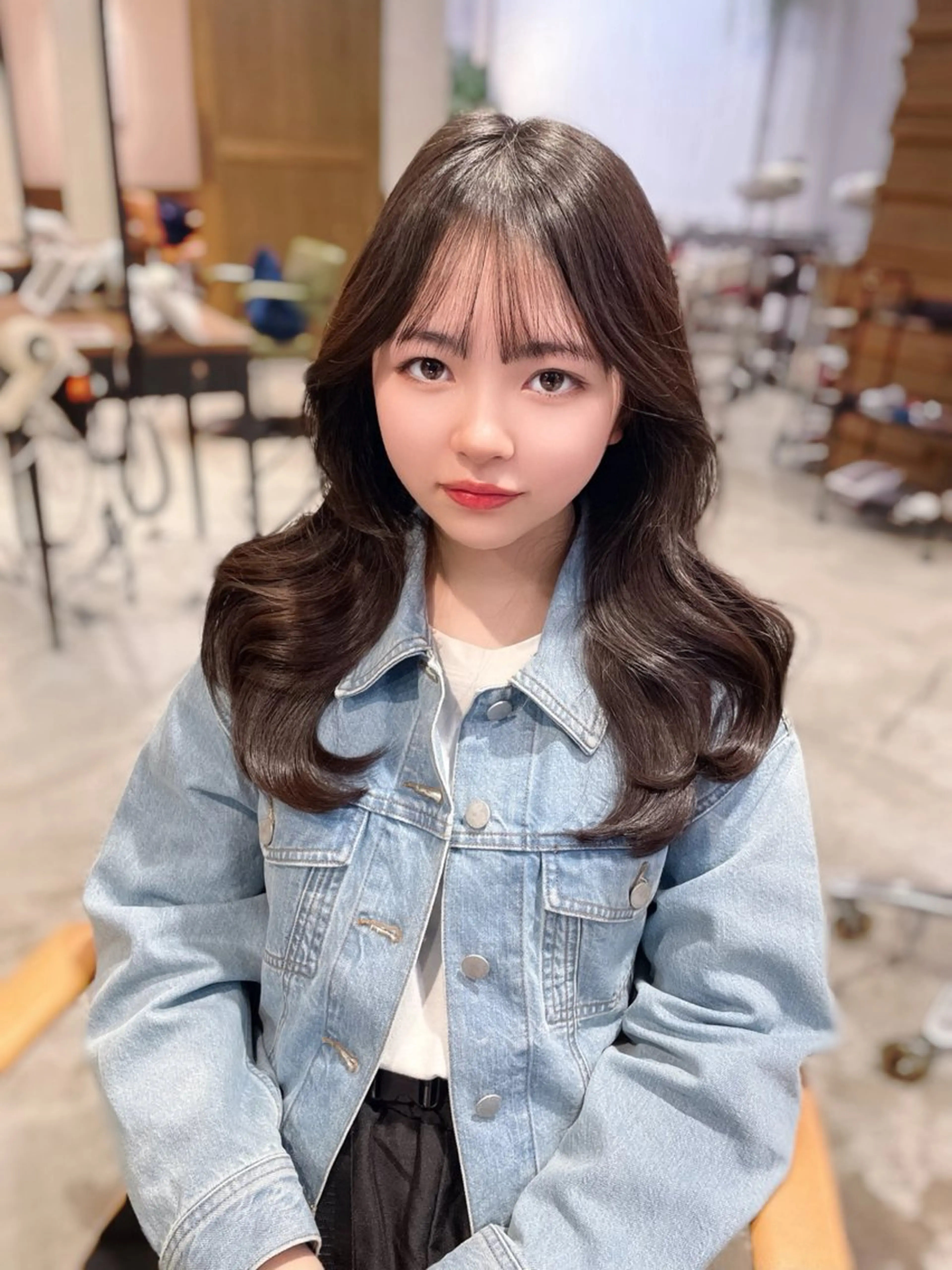 ロング kiti SAKAE所属・のり/顔まわり/韓国 /レイヤーカットのヘアスタイル