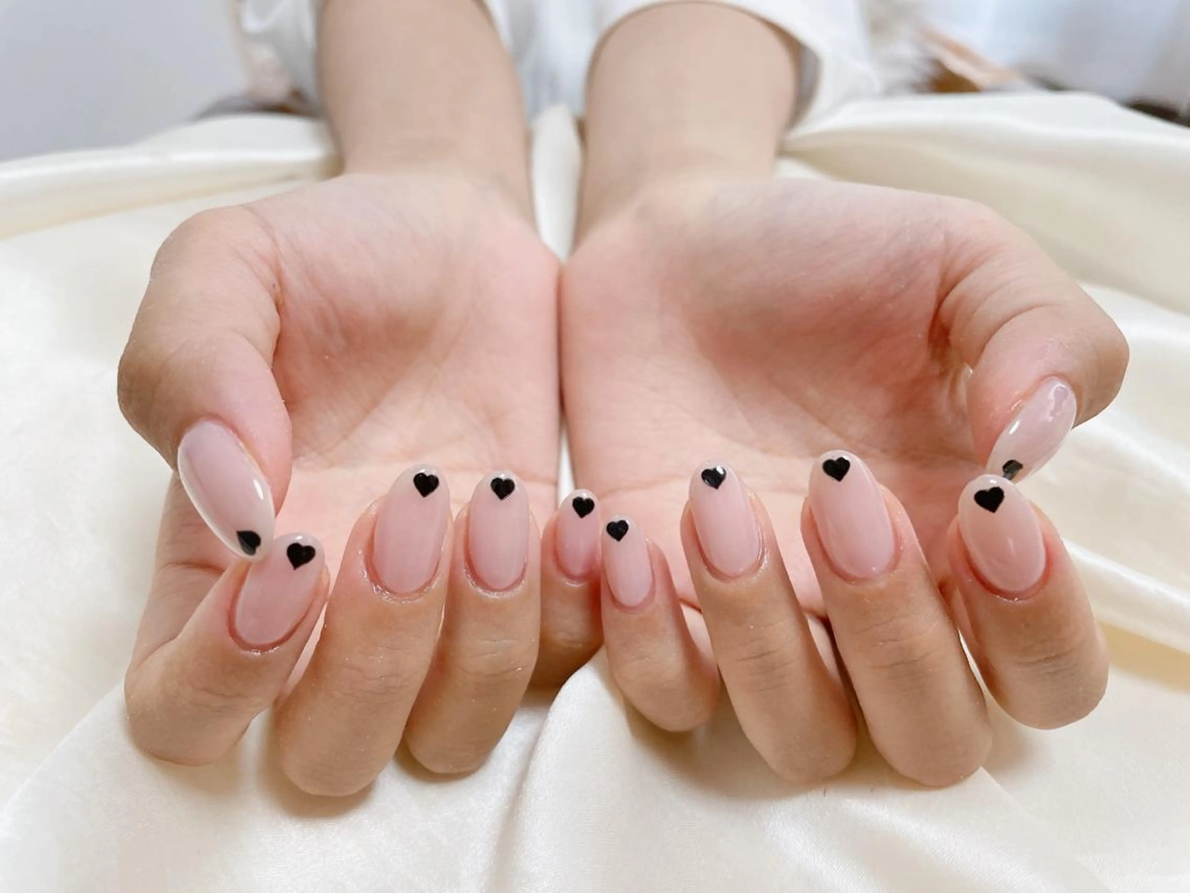 ネイル ハート ハンドネイル Mogu nail 二子玉川のネイルデザイン