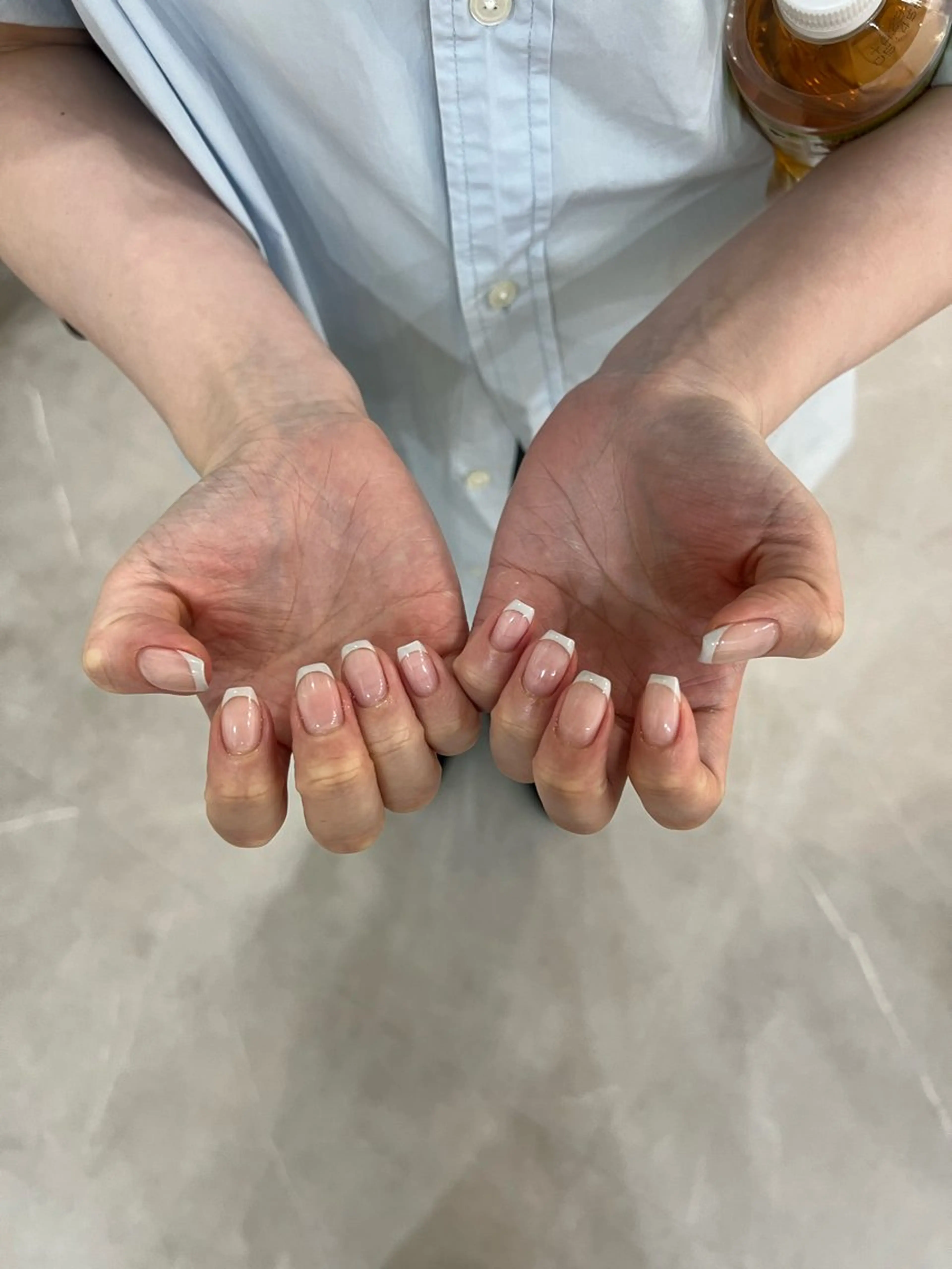 【jr.ネイリスト】フレンチ(ベースクリア)の写真