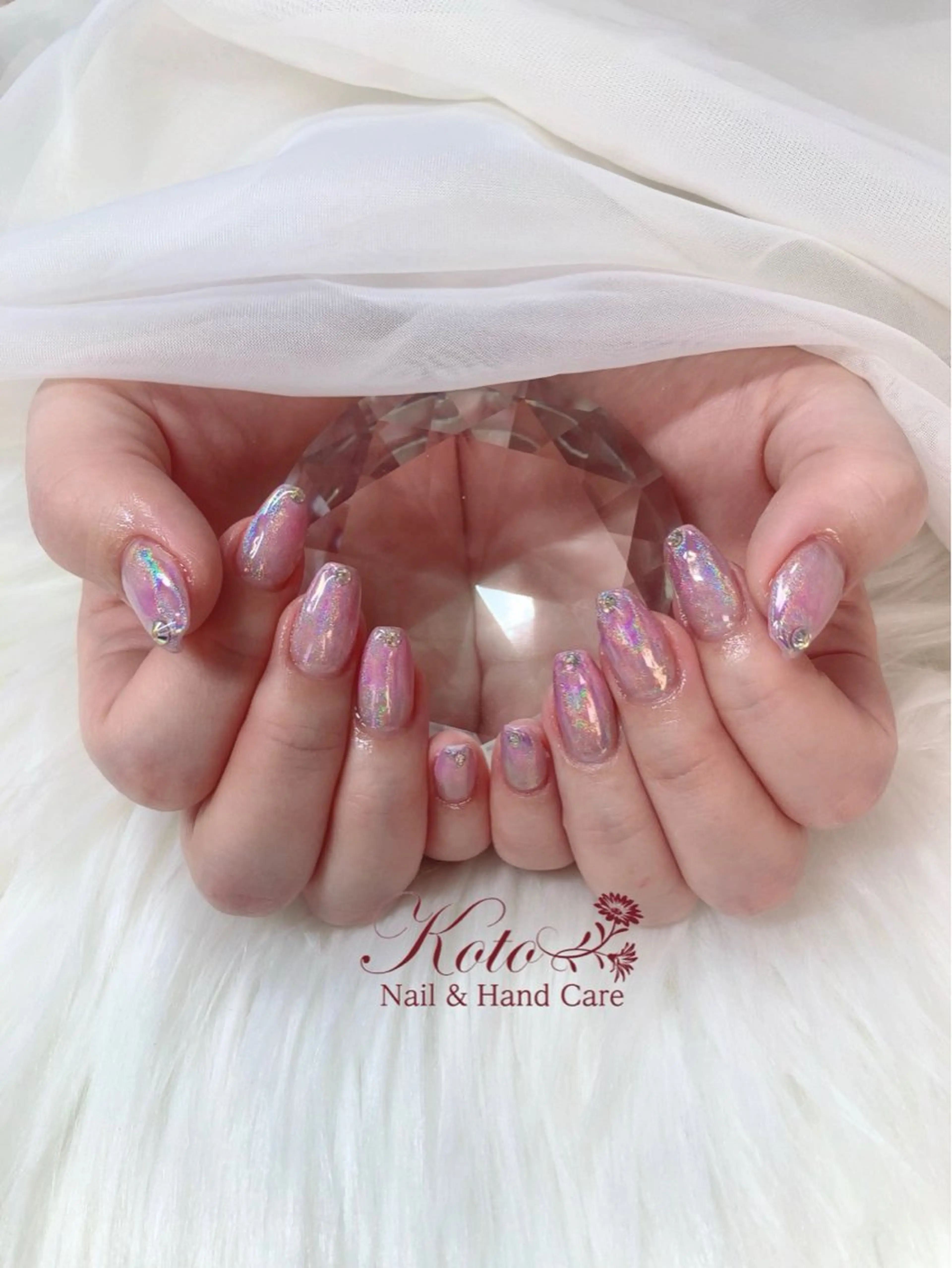 ネイル 長さ出し ジェルネイル 持ち込み ニュアンスネイル 赤色 ハンドネイル Nail Salon KOTOのネイルデザイン