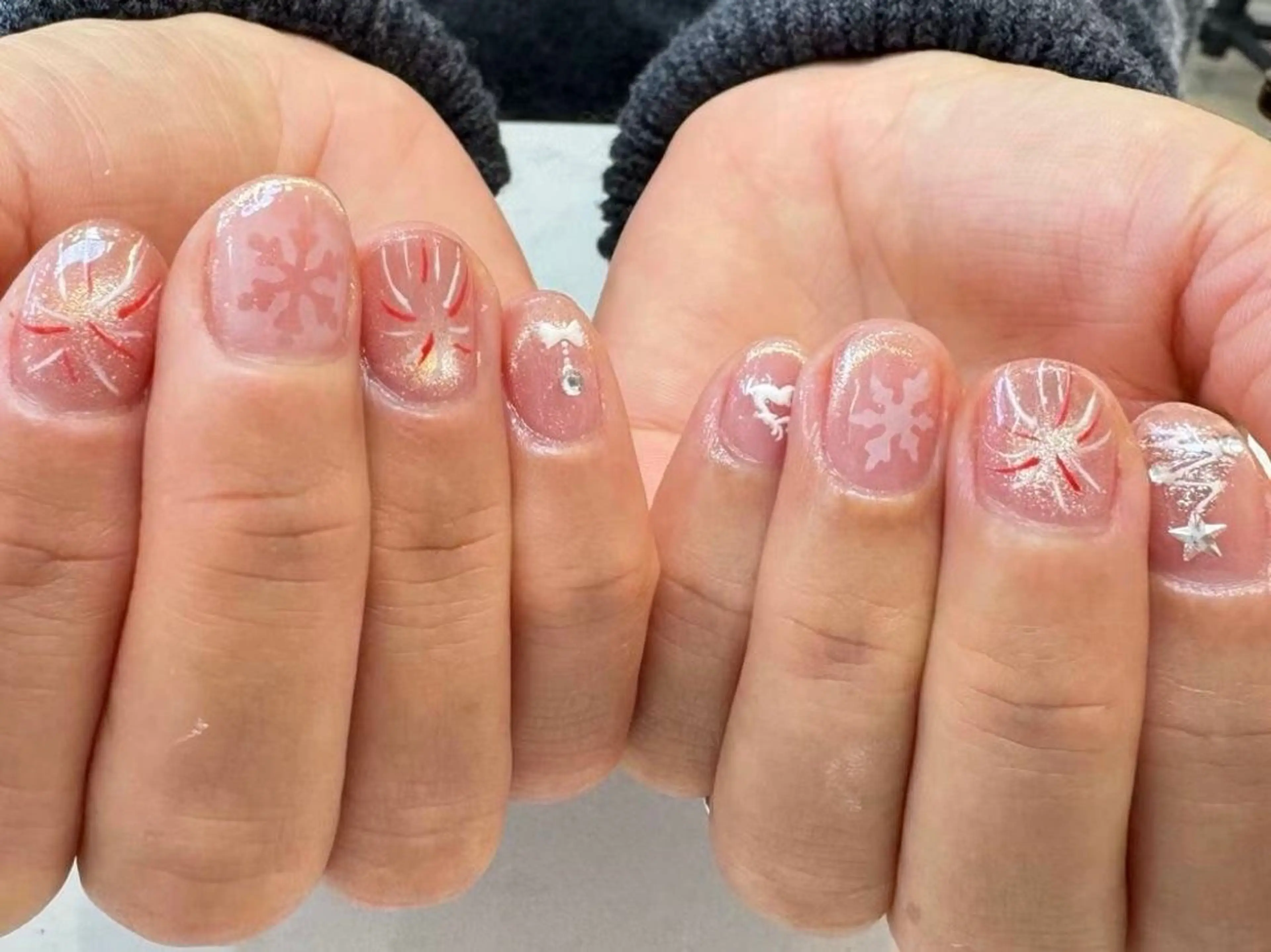 ネイル アートネイル フットネイル ジェルネイル ハート マグネットネイル Babarla　Nail　Salon所属・babarla Nailのネイルデザイン