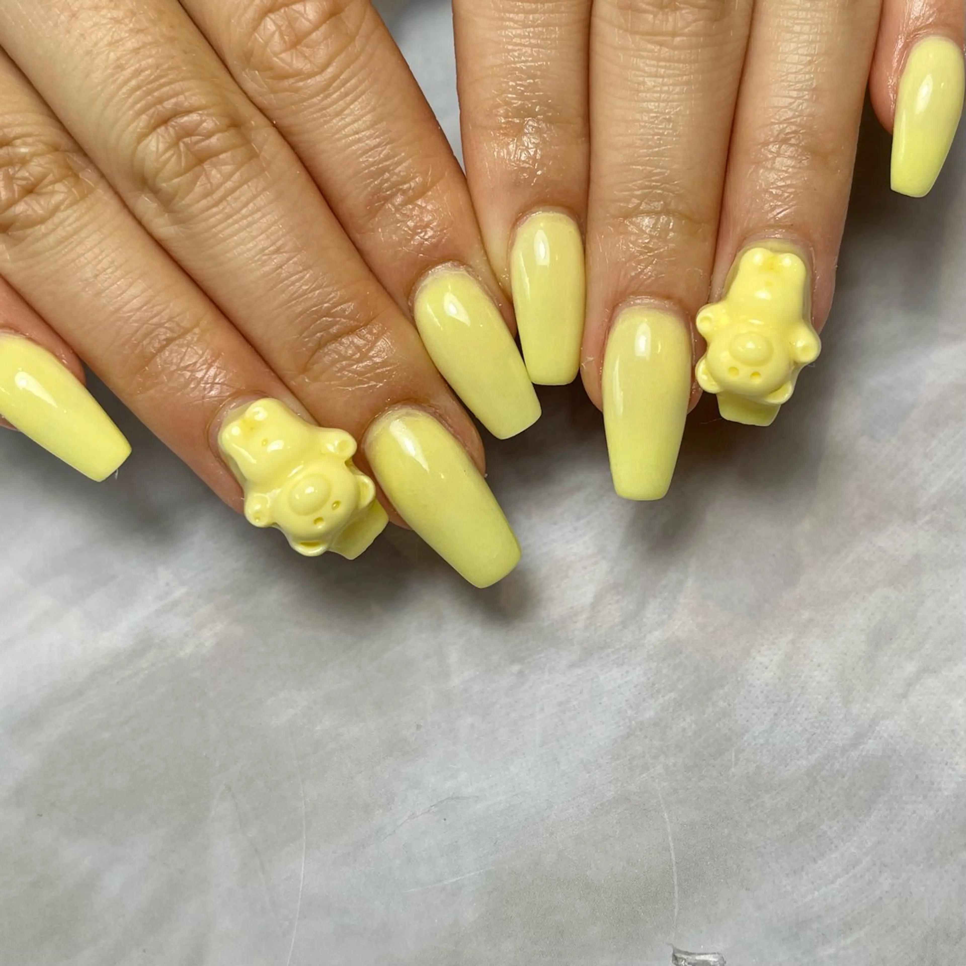 ネイル スカルプネイル 黄色 Reflection marikoのネイルデザイン