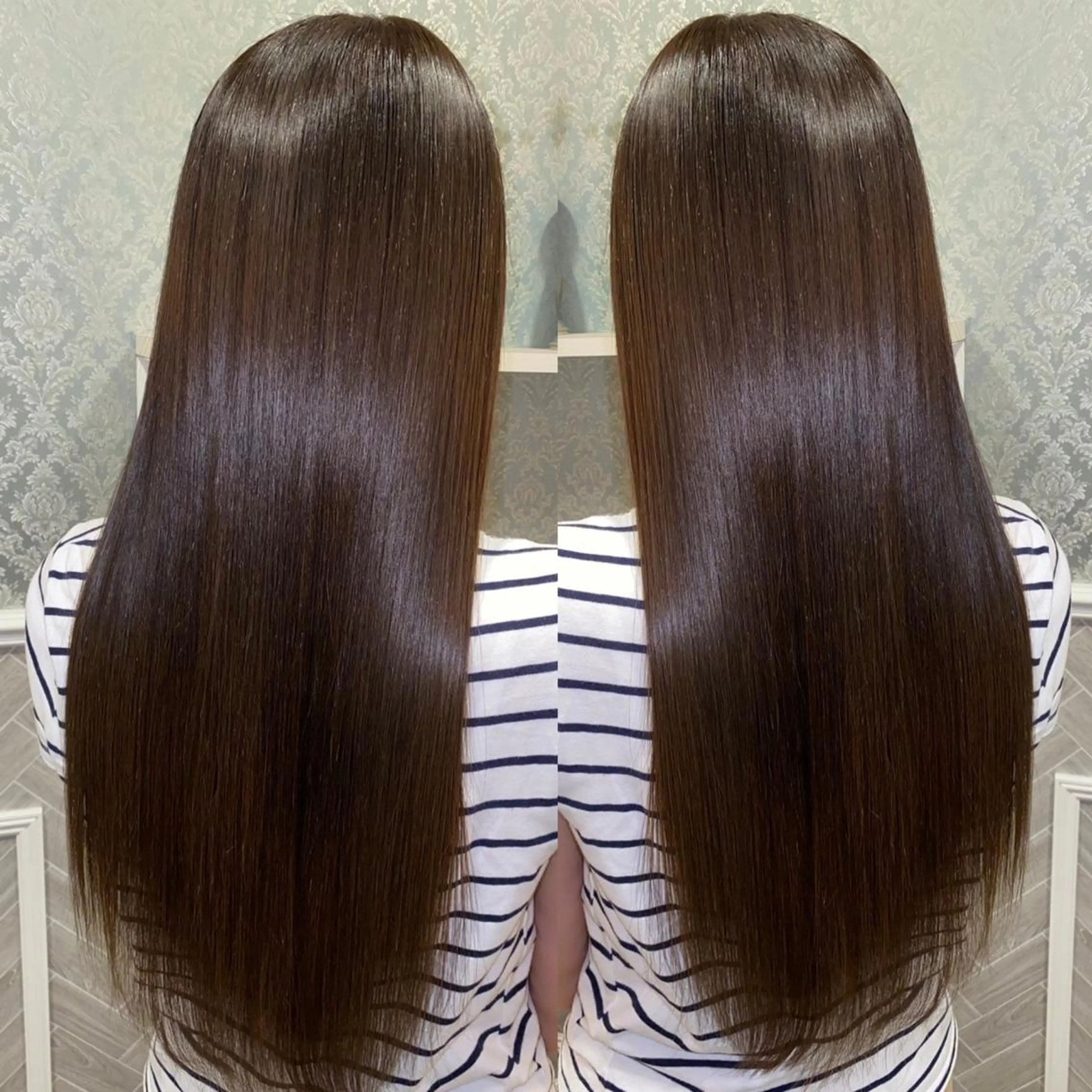 ロング カラー パーマ 縮毛/レイヤー 韓国/橋口のヘアスタイル