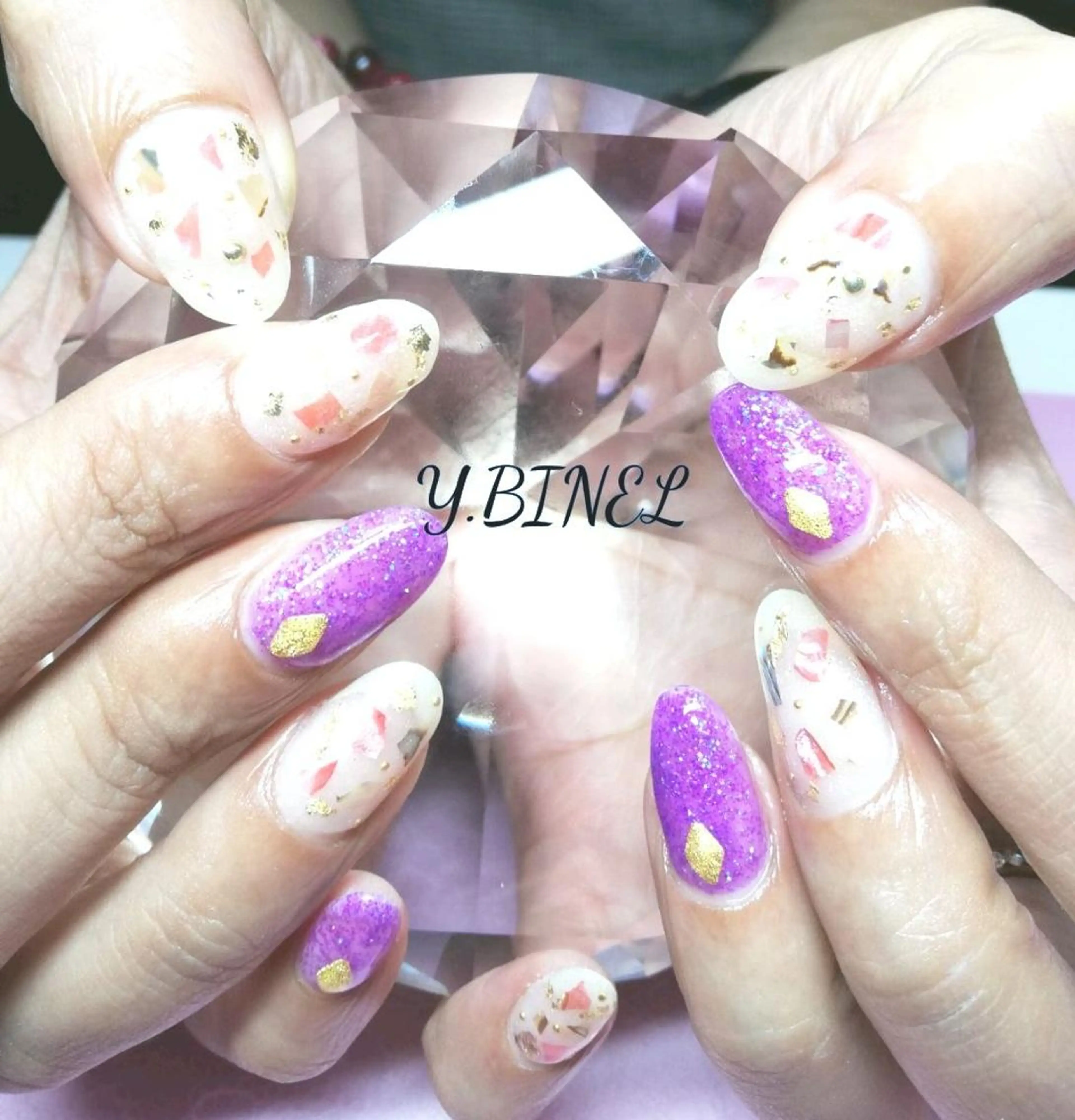 ネイル 持ち込み ハンドネイル Nail Salon Y.BINELのネイルデザイン