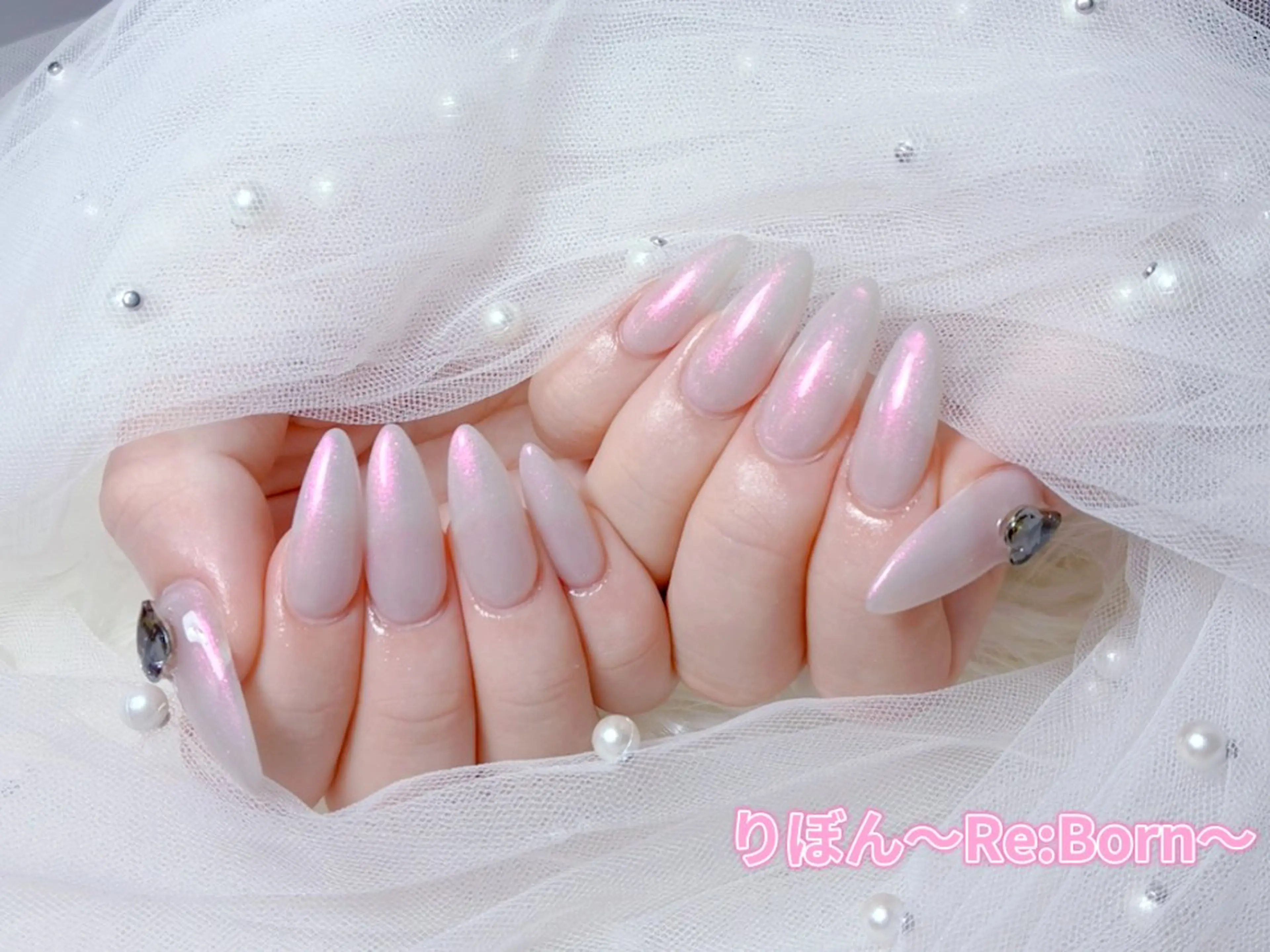 🎀学割U24【24歳以下の方限定】 ジェルチップ長さ出しワンカラー☆550円パーツ2個プレゼント☆7580の写真