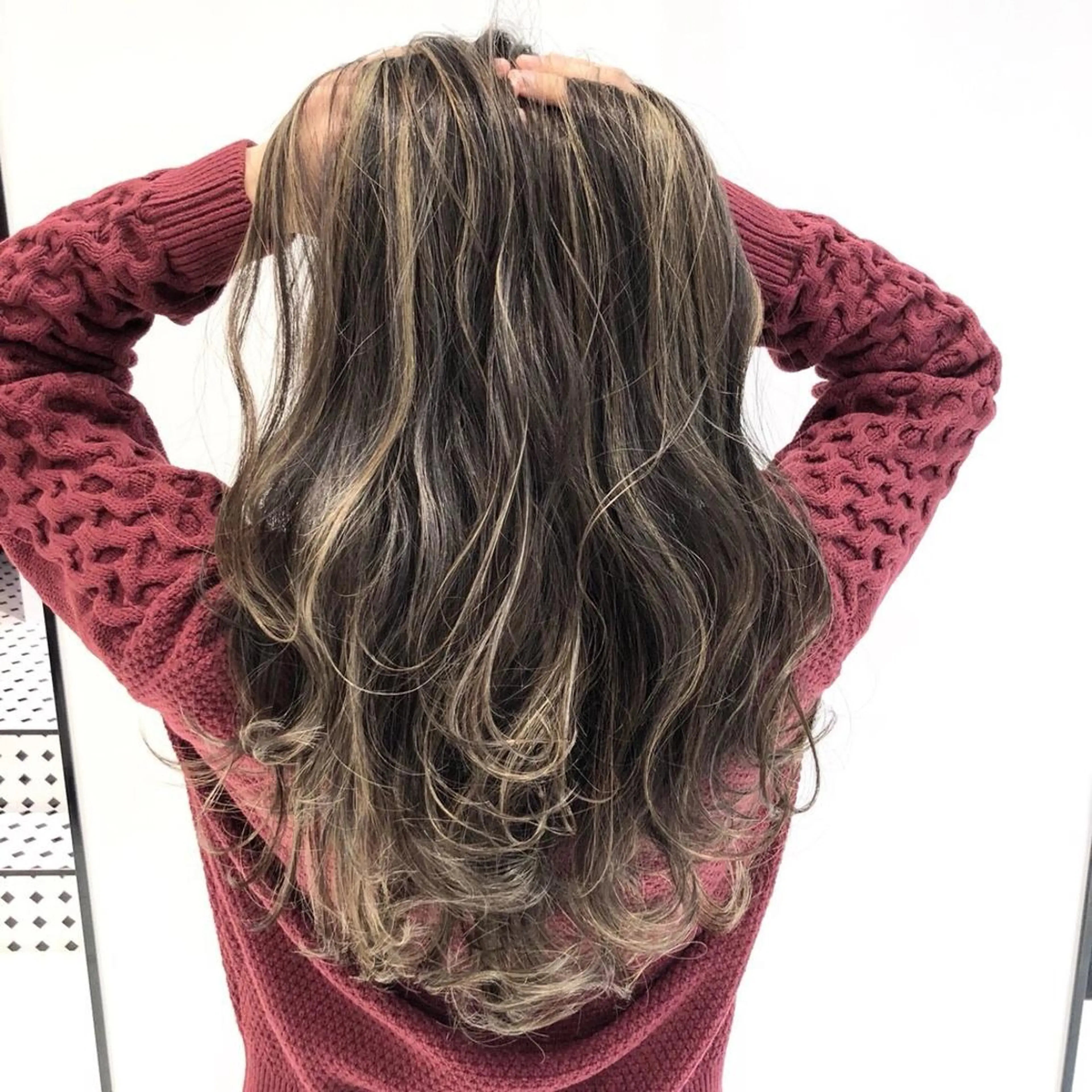 セミロング ハイライト カット ヘアカラー ボブ/ハイトーン 立川loose 下田のヘアスタイル