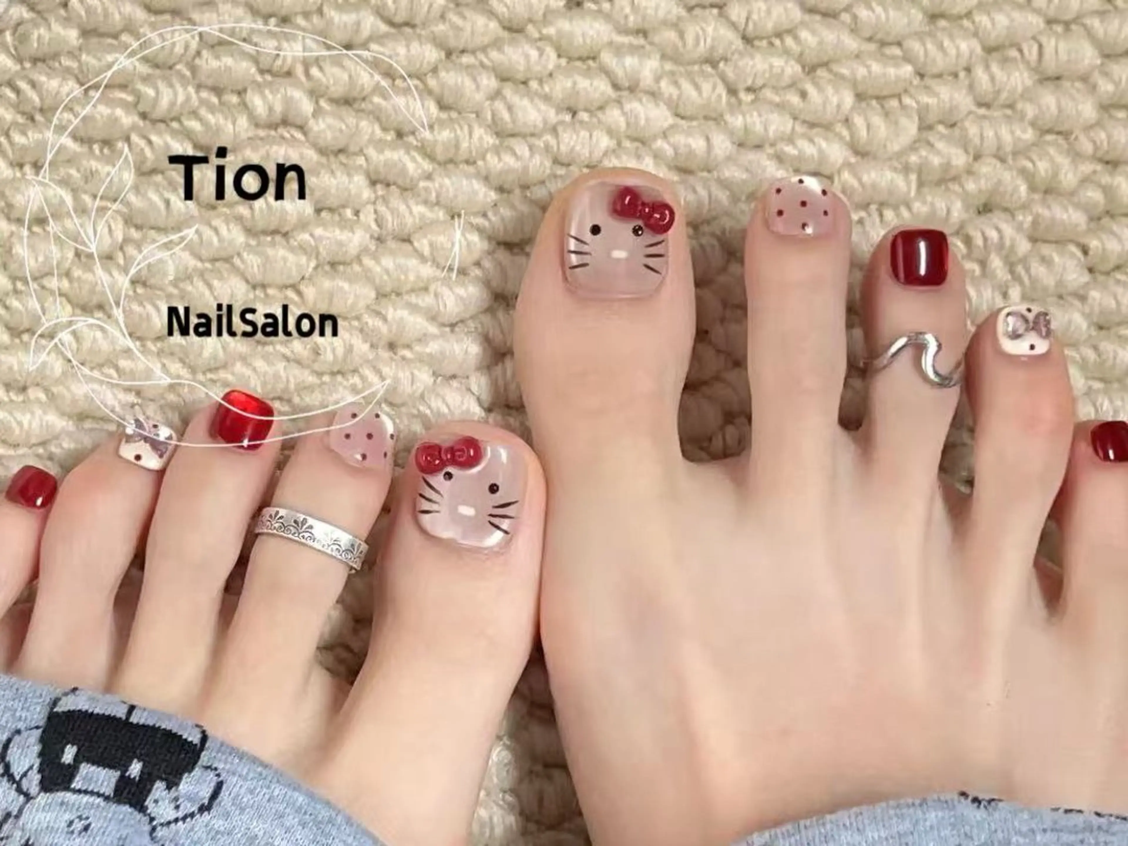 ネイル チークネイル 長さ出し フットネイル フレンチネイル ジェルネイル Nailsalon Tion武蔵小杉店所属・Nailsalon Tion武蔵小杉店のネイルデザイン