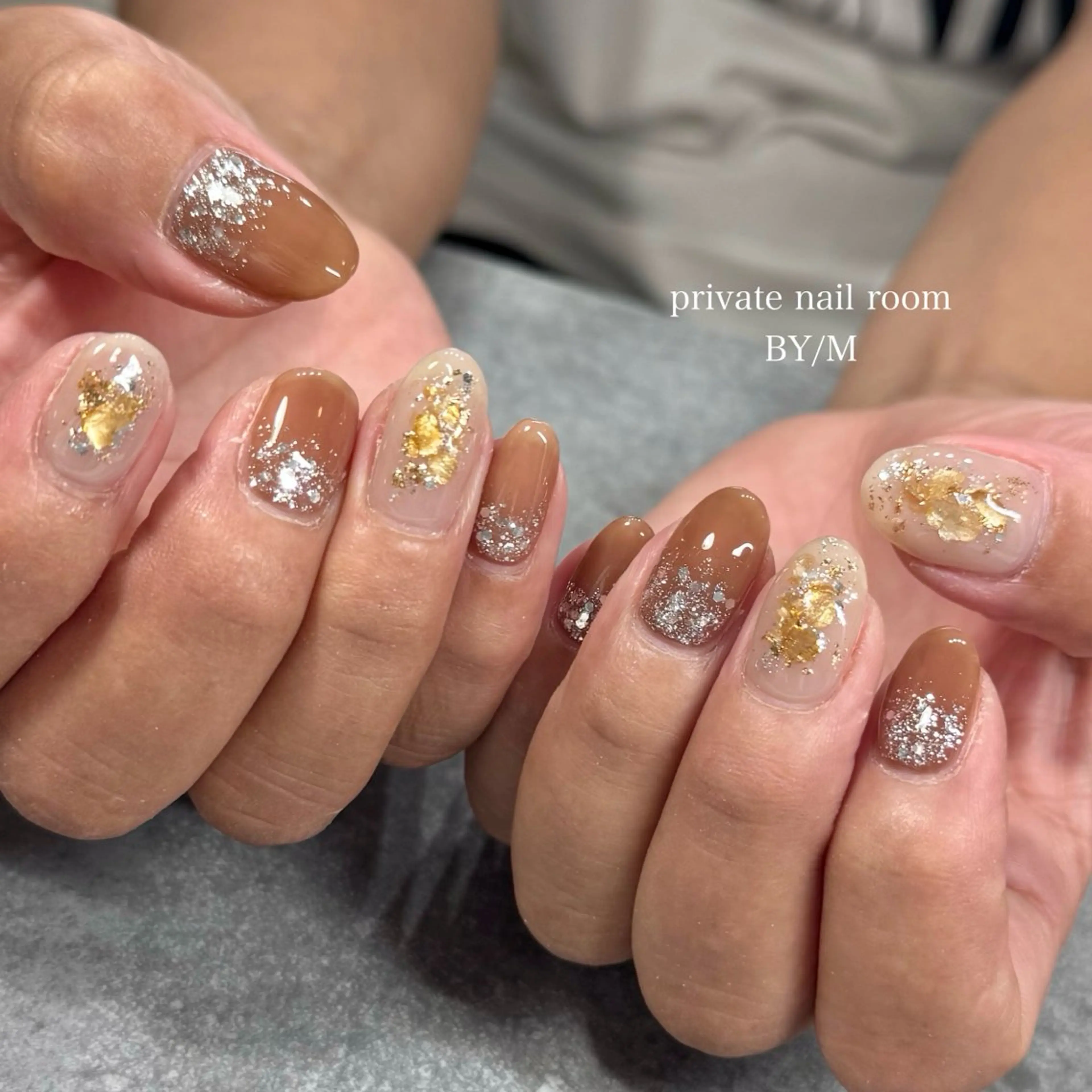 ネイル グラデーション ラメ(グリッター) ラメグラデーション ハンドネイル BY / Mのネイルデザイン