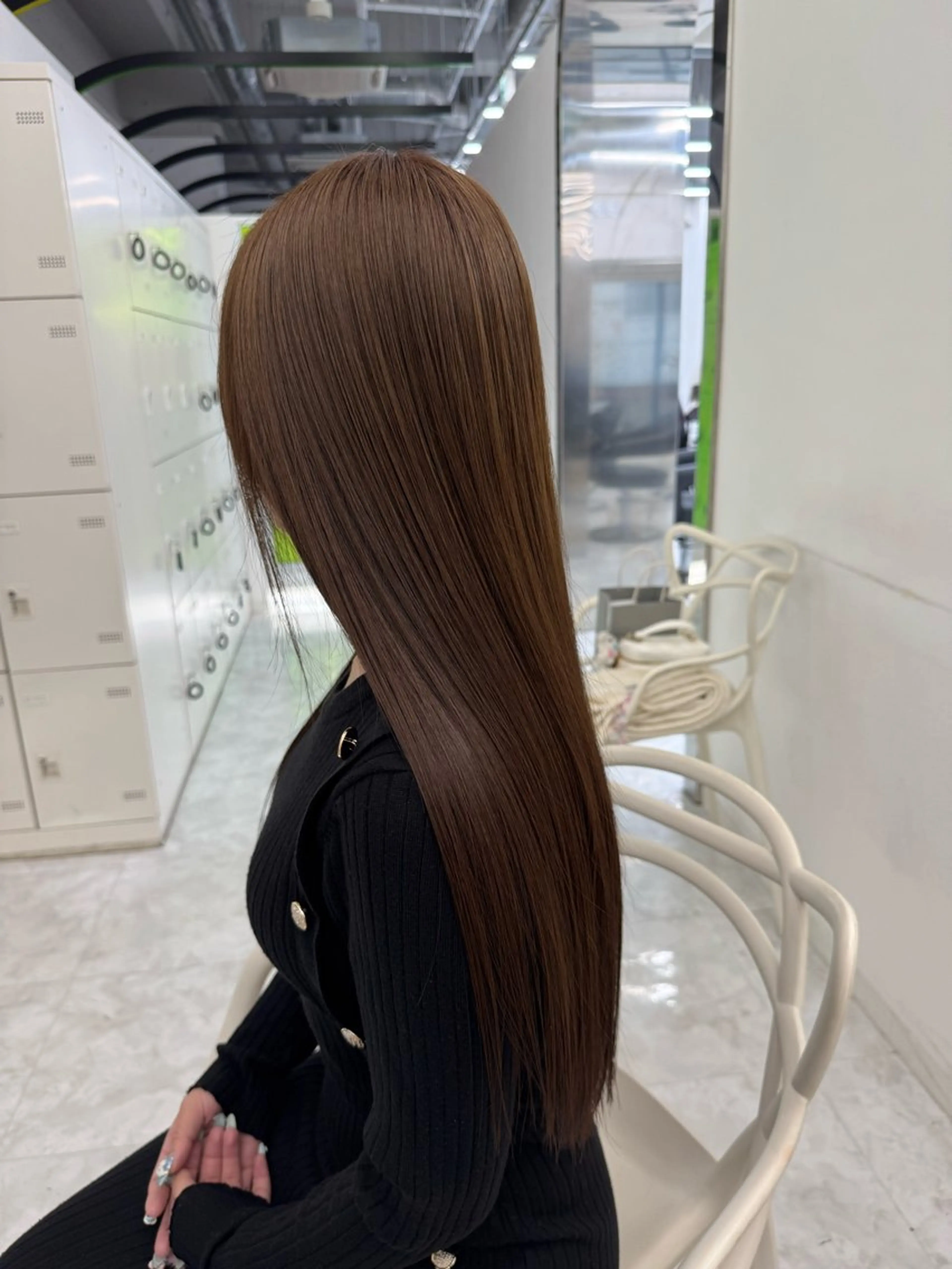 ロング カラー ヘアカラー トリートメント ブリーチなし🤍透明 感カラー🤍しゅうじのヘアスタイル