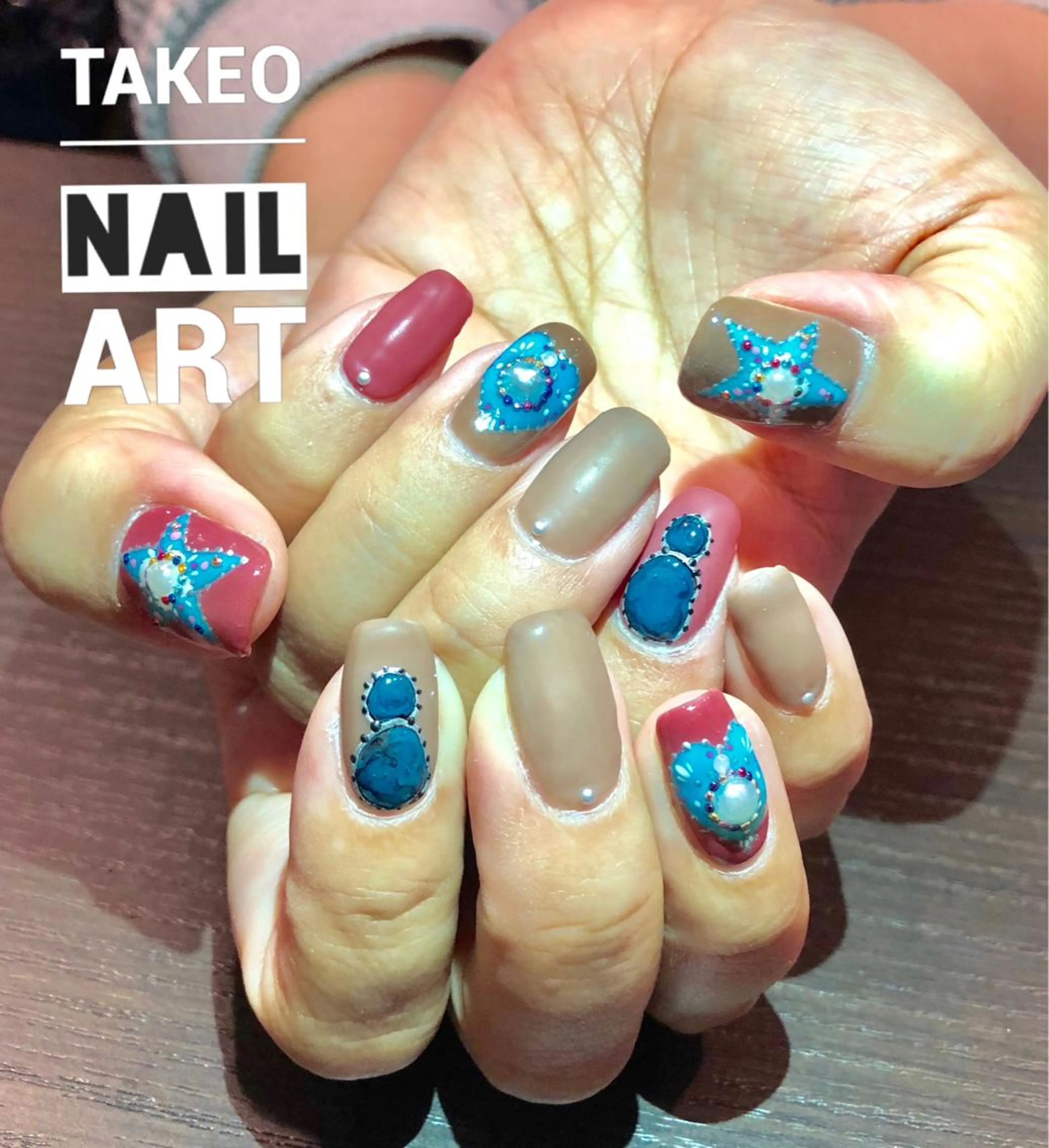 ミディアム ネイル マットネイル nail&eye Aoのマツエク・マツパデザイン