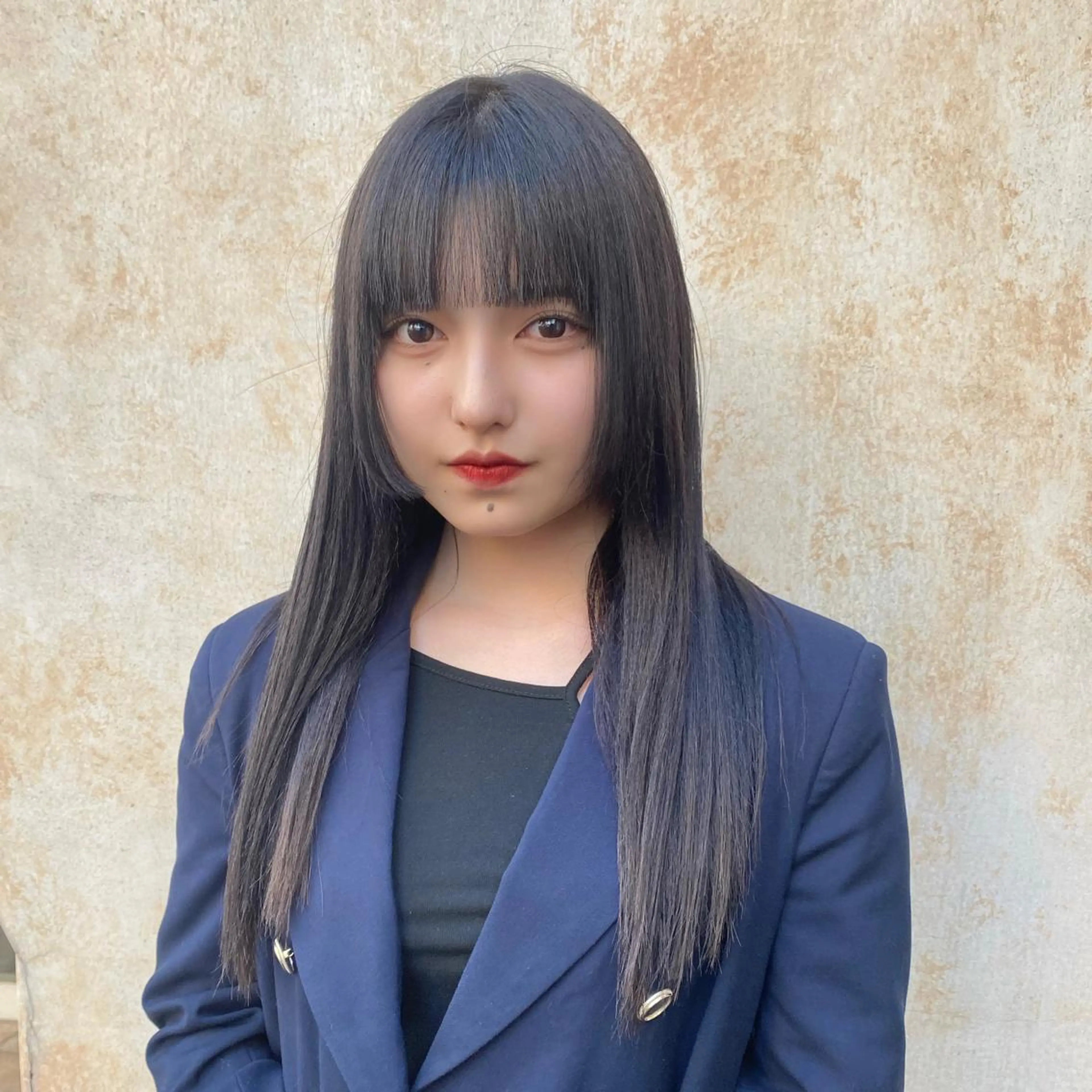 ロング カラー ブリーチ 透明感カラー ダブルカラー グレージュ ブリーチなしカラー ウルフ/レイヤー /パーマ　ナユタのヘアスタイル