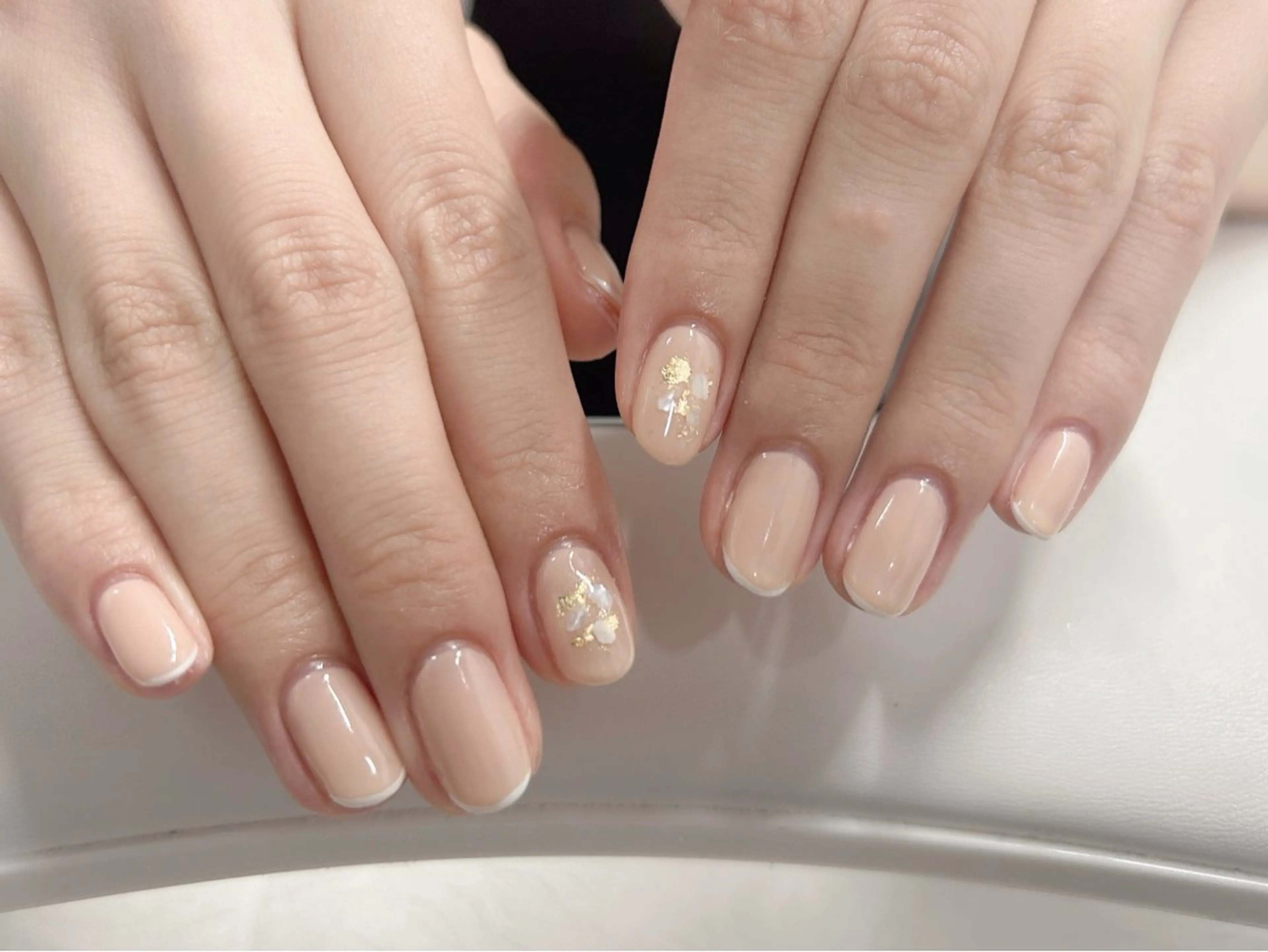 ネイル 桜ネイル フレンチネイル オフィスネイル シンプルネイル 夏ネイル ハンドネイル Forca total studio所属・Forca Airaのネイルデザイン