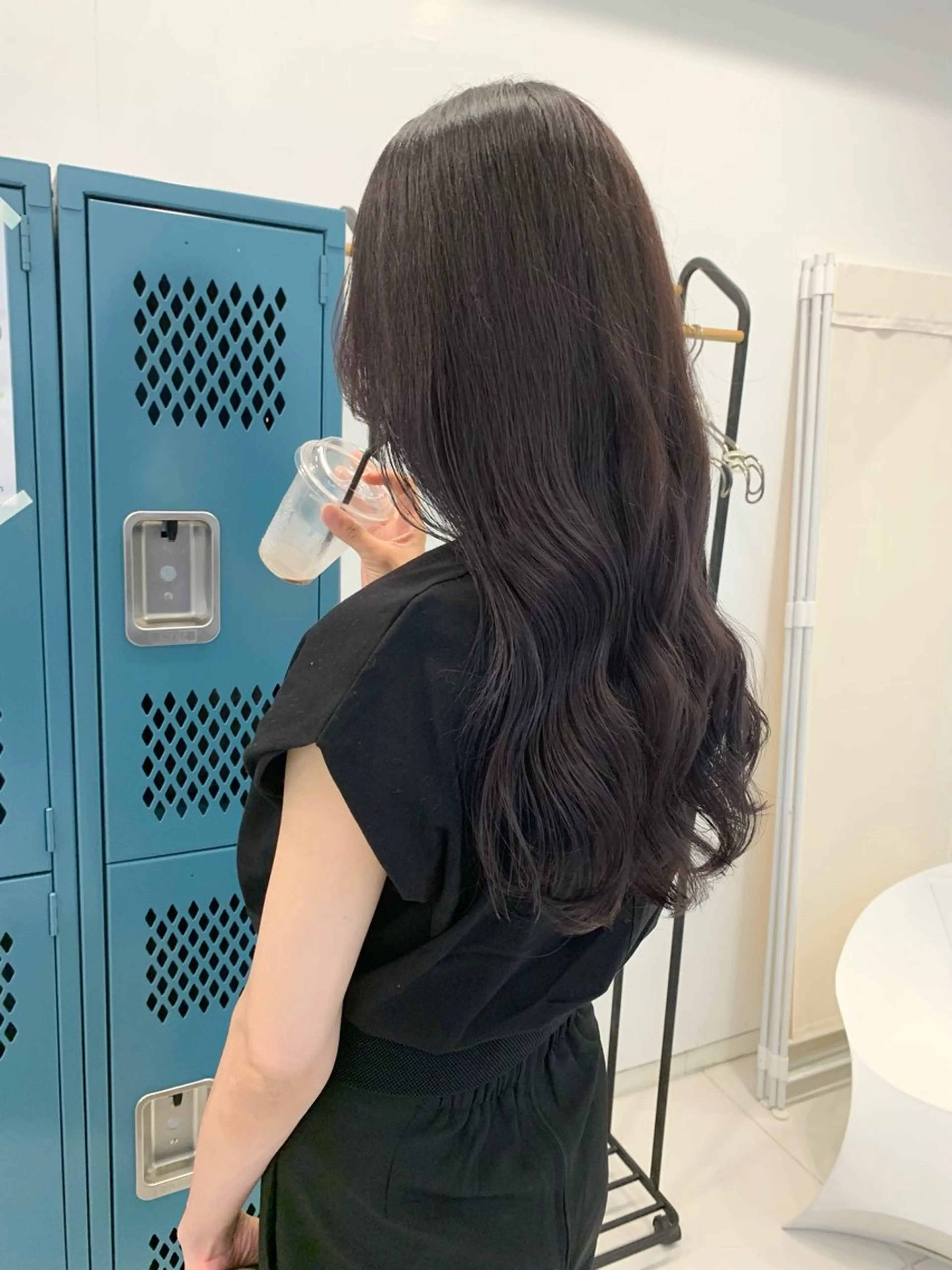 ロング カラー ヘアカラー トリートメント moeka レイヤー /艶カラー/韓国のヘアスタイル