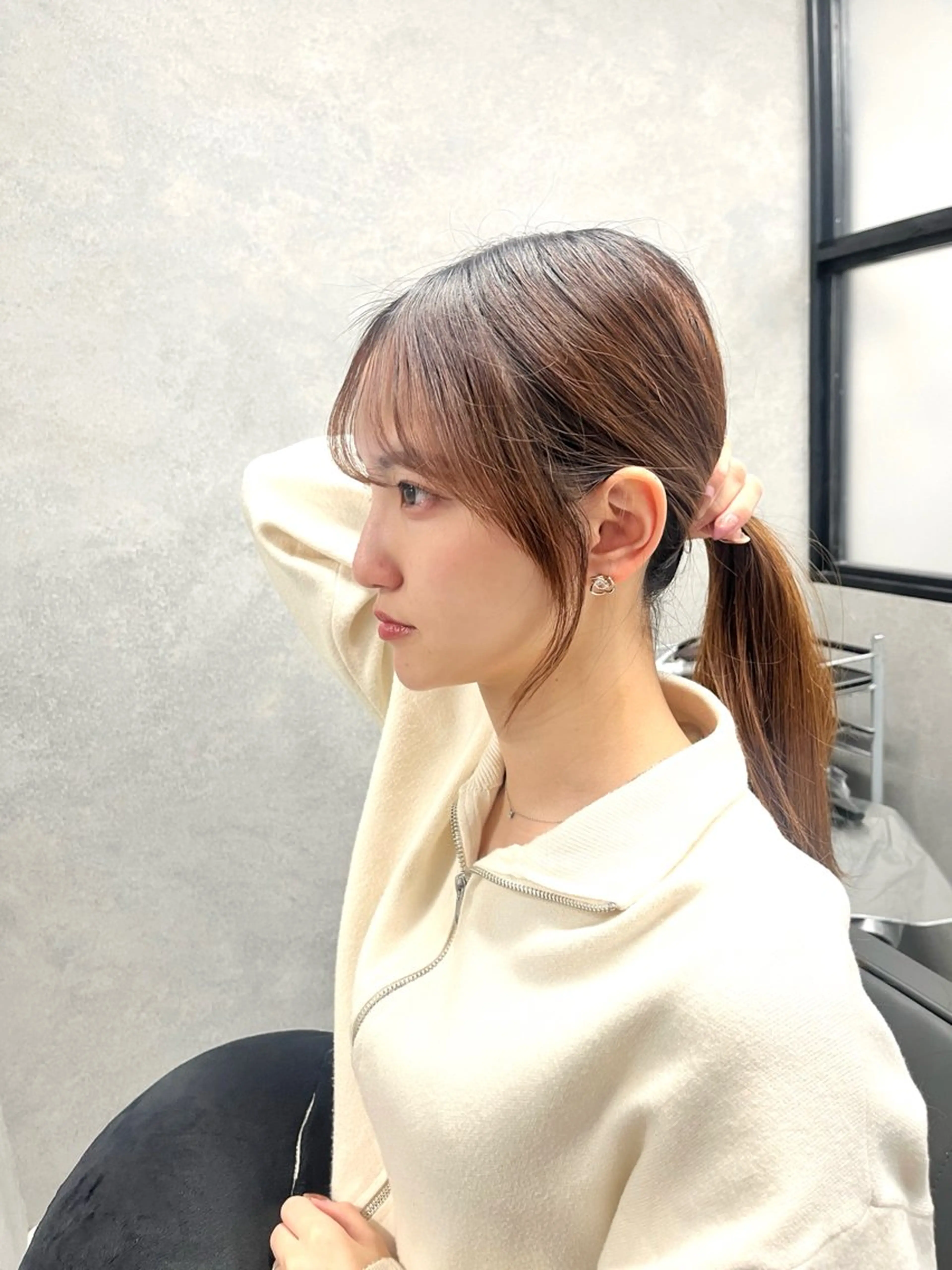 ミディアム カット 透明感カラー特化/ 顔まわり特化/辻部のヘアスタイル