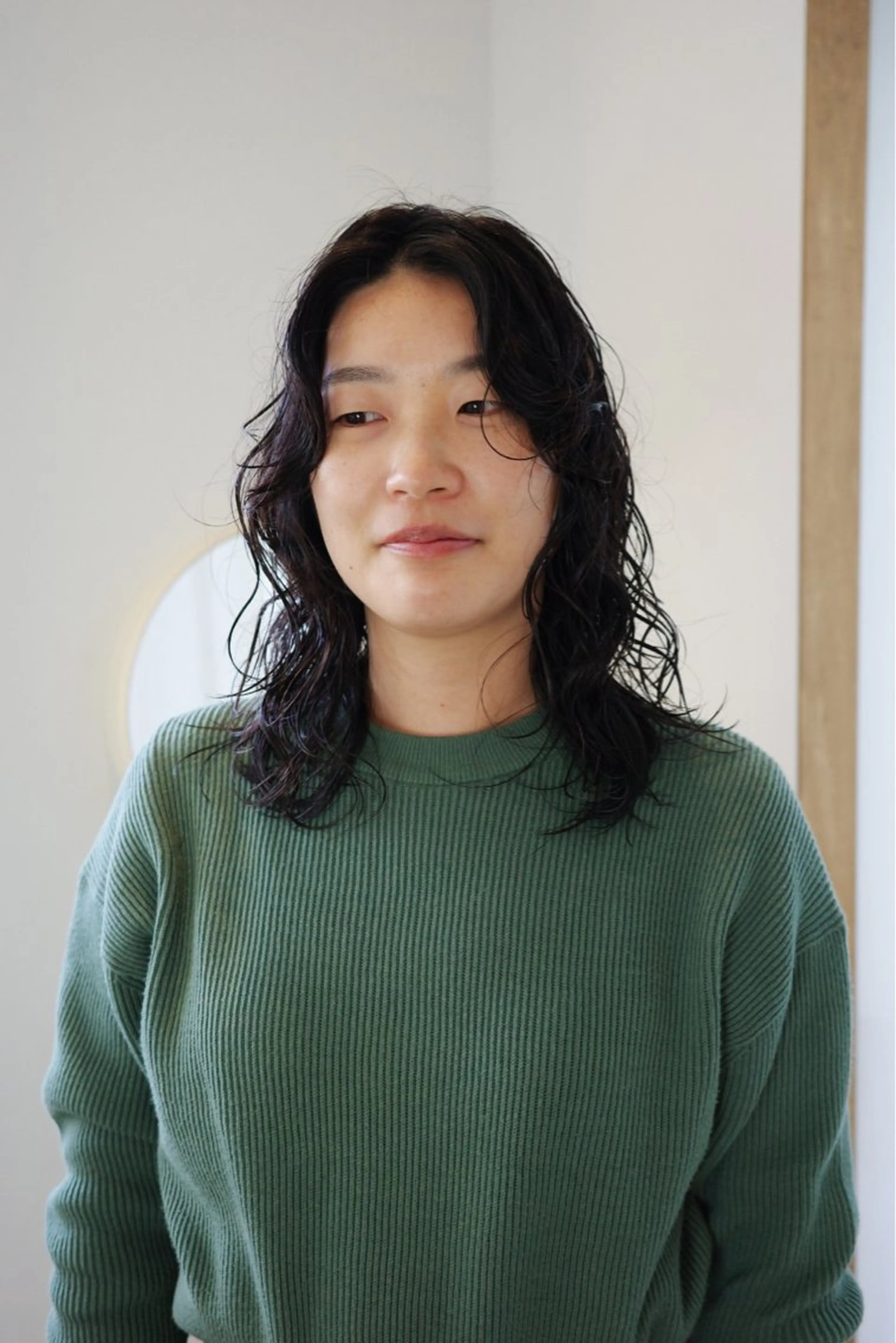 ミディアム パーマ カット パーマ トリートメント ミディアムパーマ /癖毛パーマのヘアスタイル