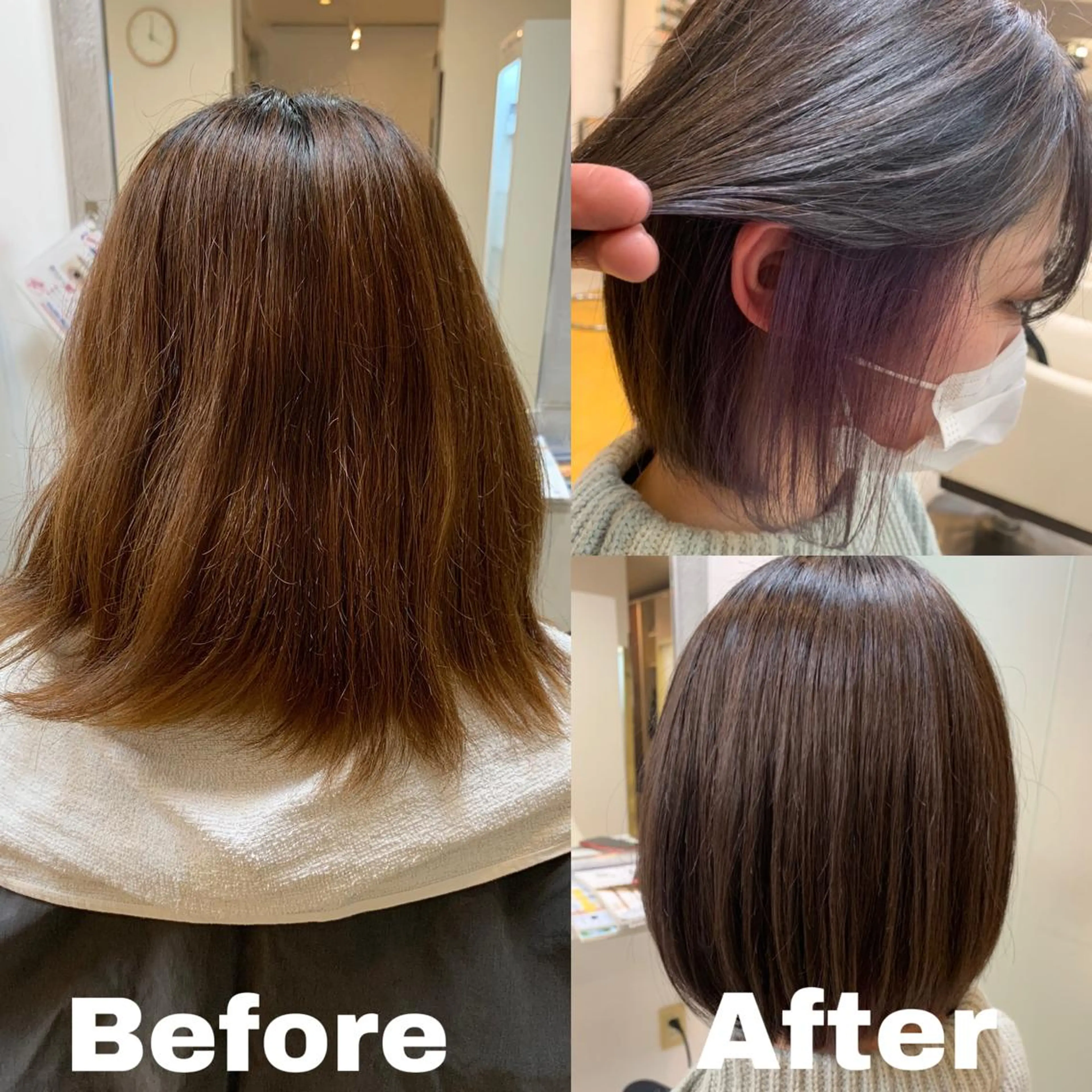 ミディアム カラー インナーカラー ヘアケアベースウィズ所属・柳川 玲也のヘアスタイル