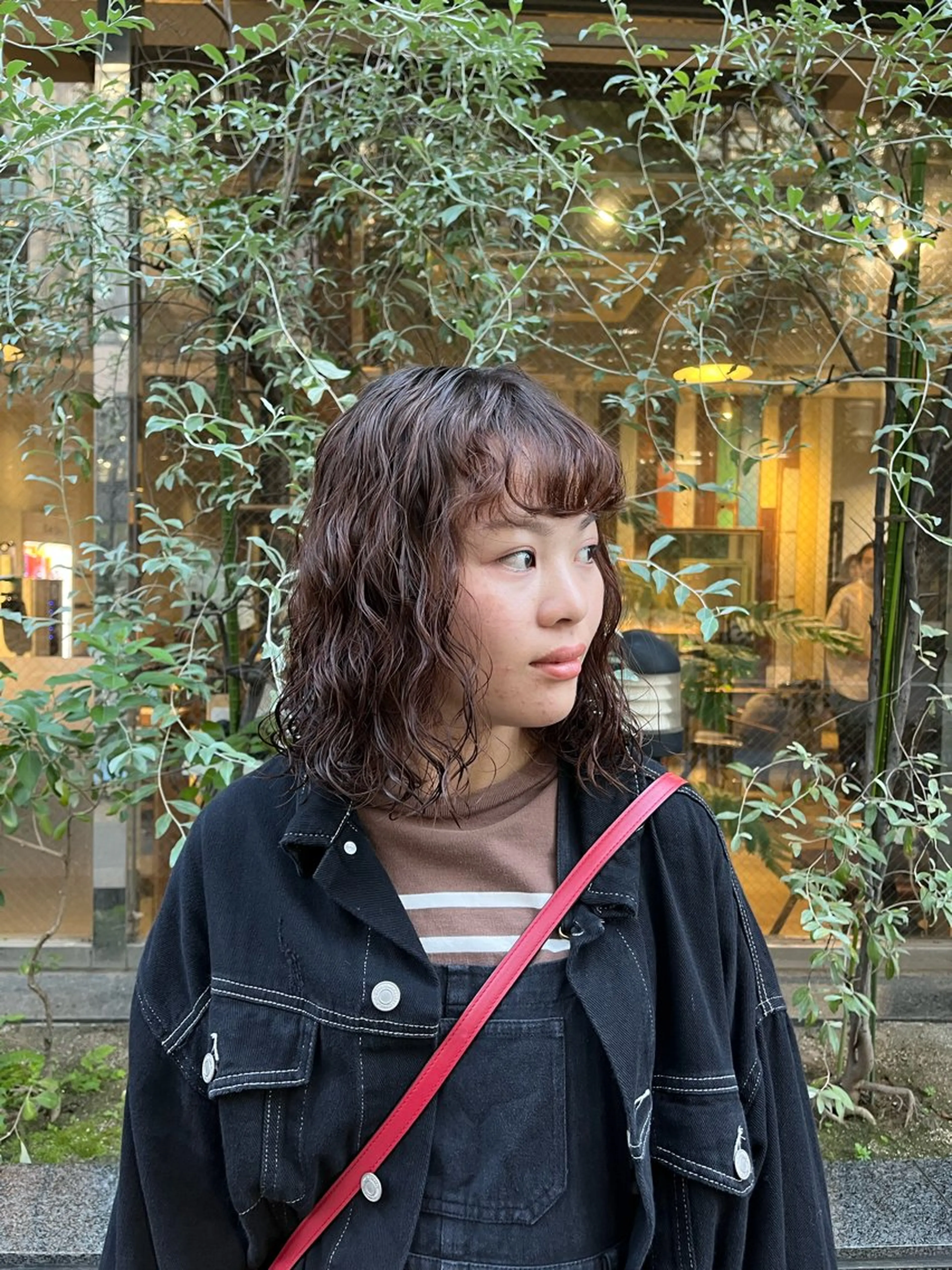 ミディアム パーマ ミディアムパーマ えんぐちとも／透明感 カラー／博多ボブのヘアスタイル