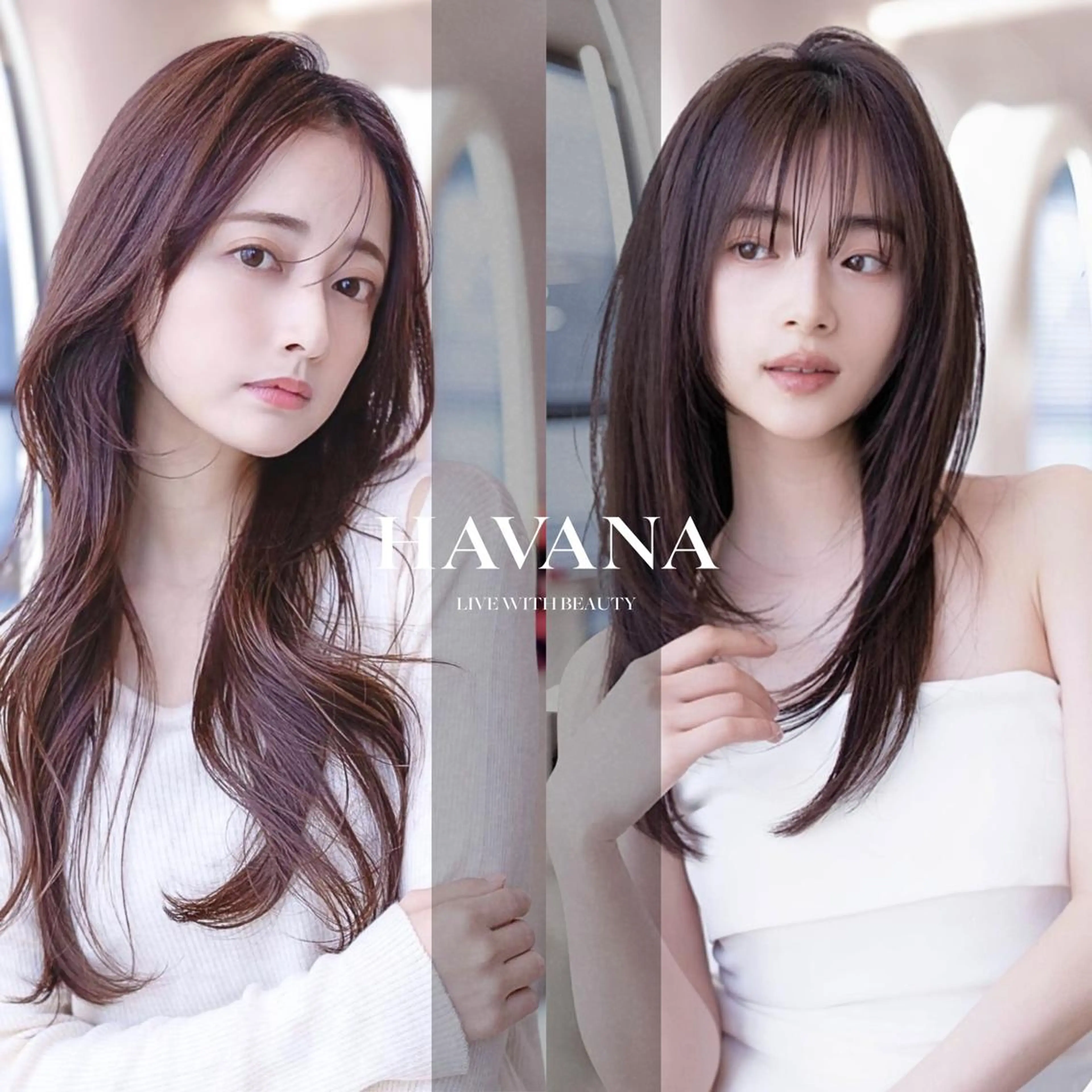 セミロング カラー カット ヘアカラー トリートメント １HAVANA.渋谷 【レイヤー/韓国】のヘアスタイル