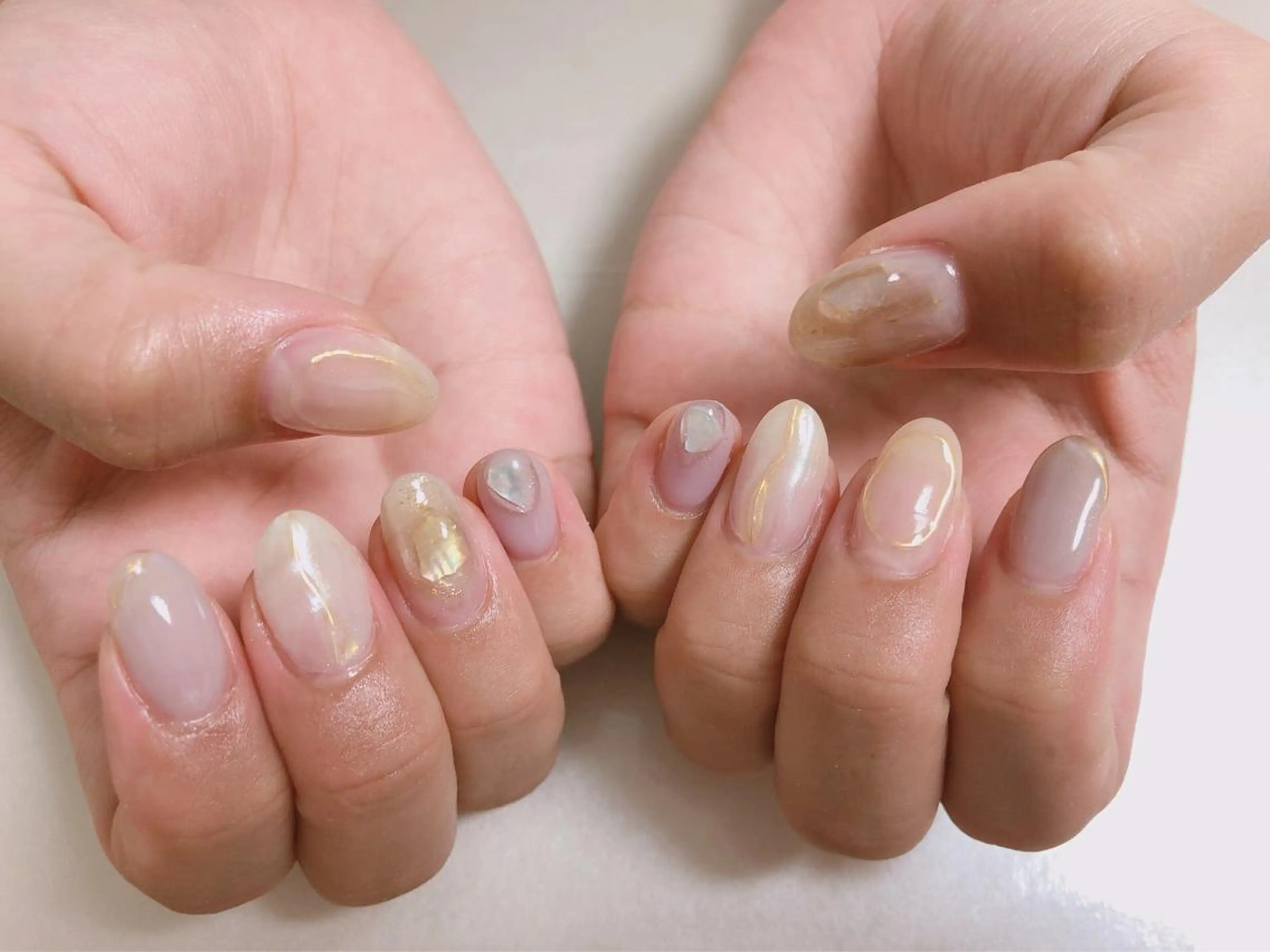 ネイル ニュアンスネイル Mogu nail 二子玉川のネイルデザイン