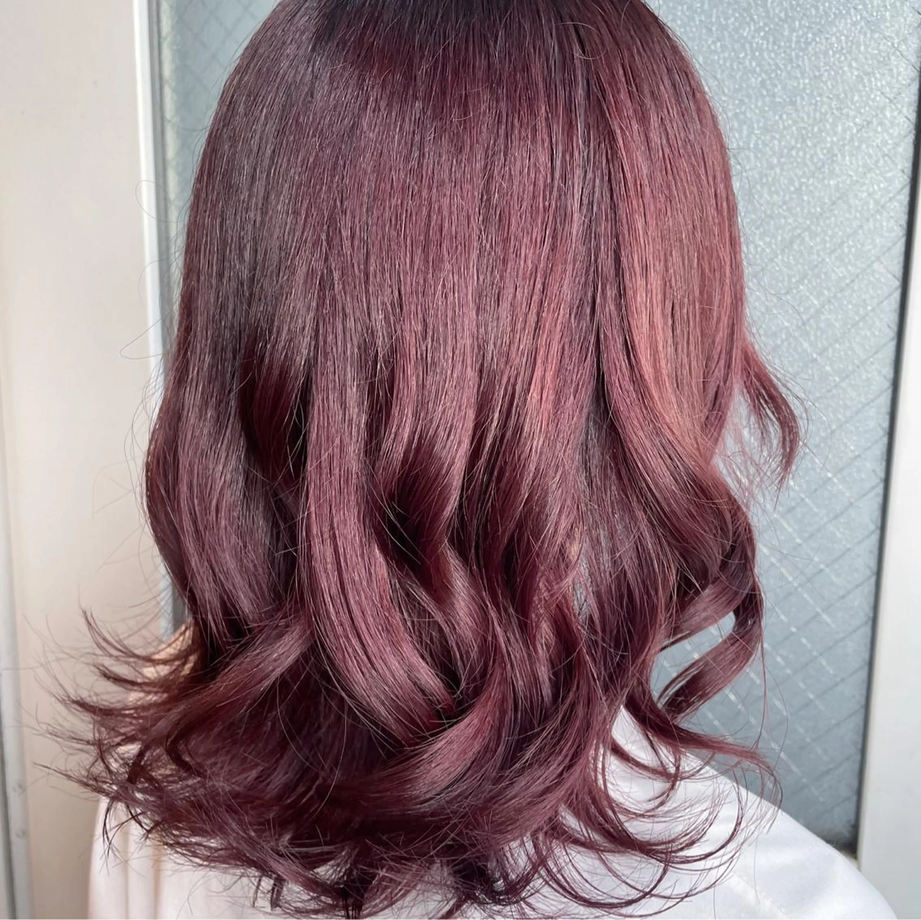 ミディアム カラー カット ヘアカラー トリートメント ヘッドスパ なつき/艶ピンク/ girly hairのヘアスタイル