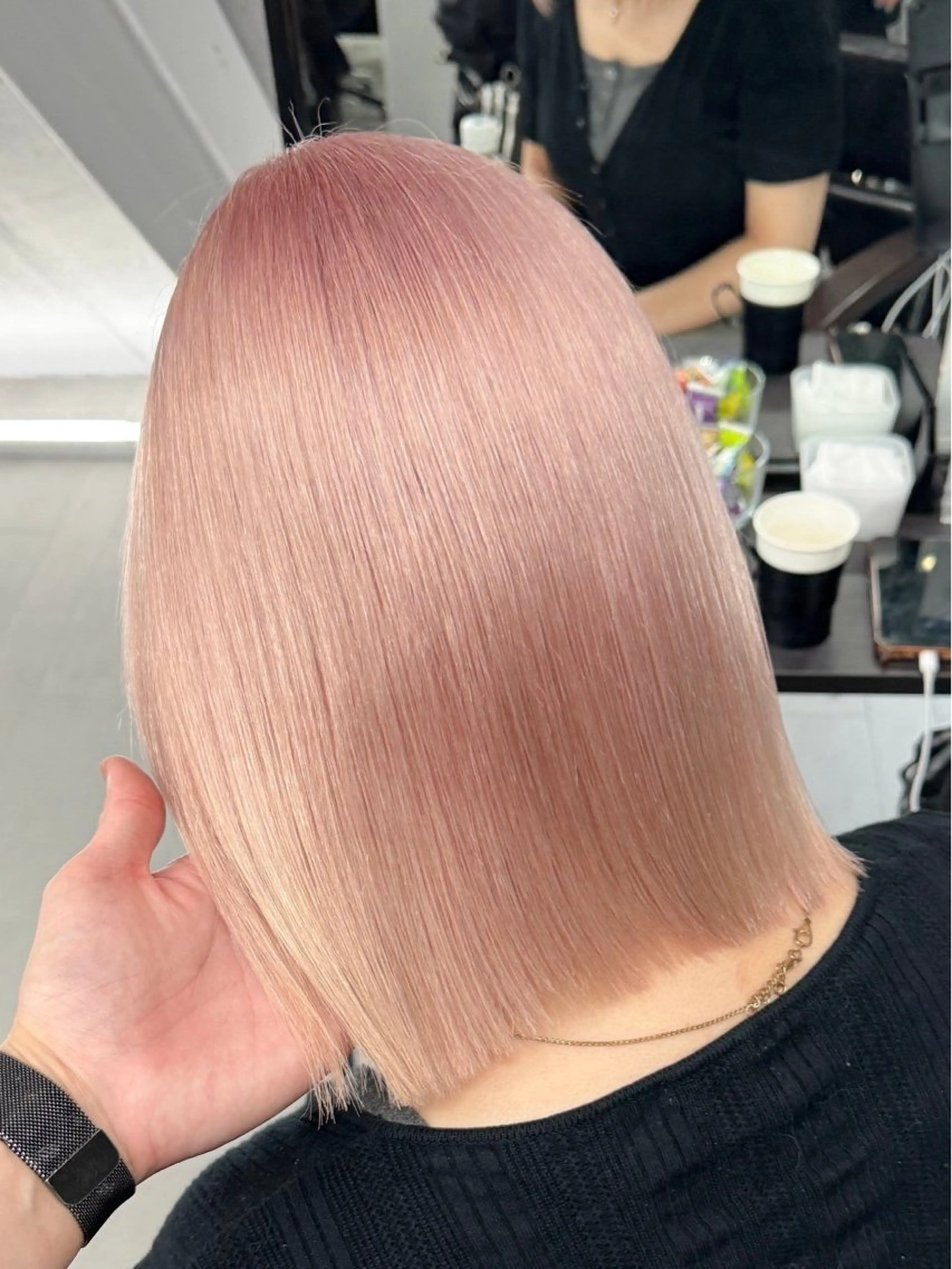 セミロング ハイトーンカラー レイヤー/ juriのヘアスタイル