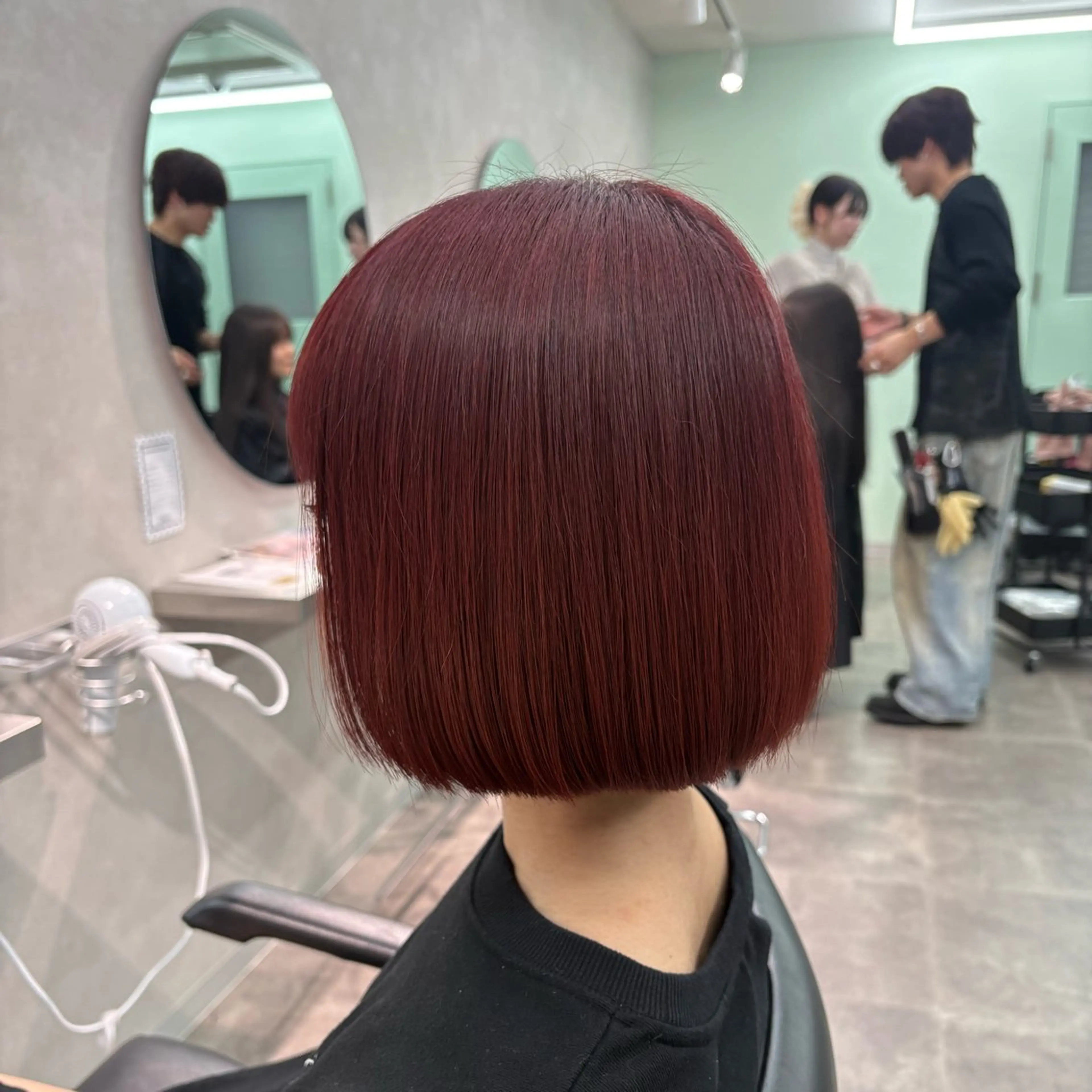ミディアム ボブ カット ヘアカラー オオゼキ【レディース モデル様募集中✨】のヘアスタイル