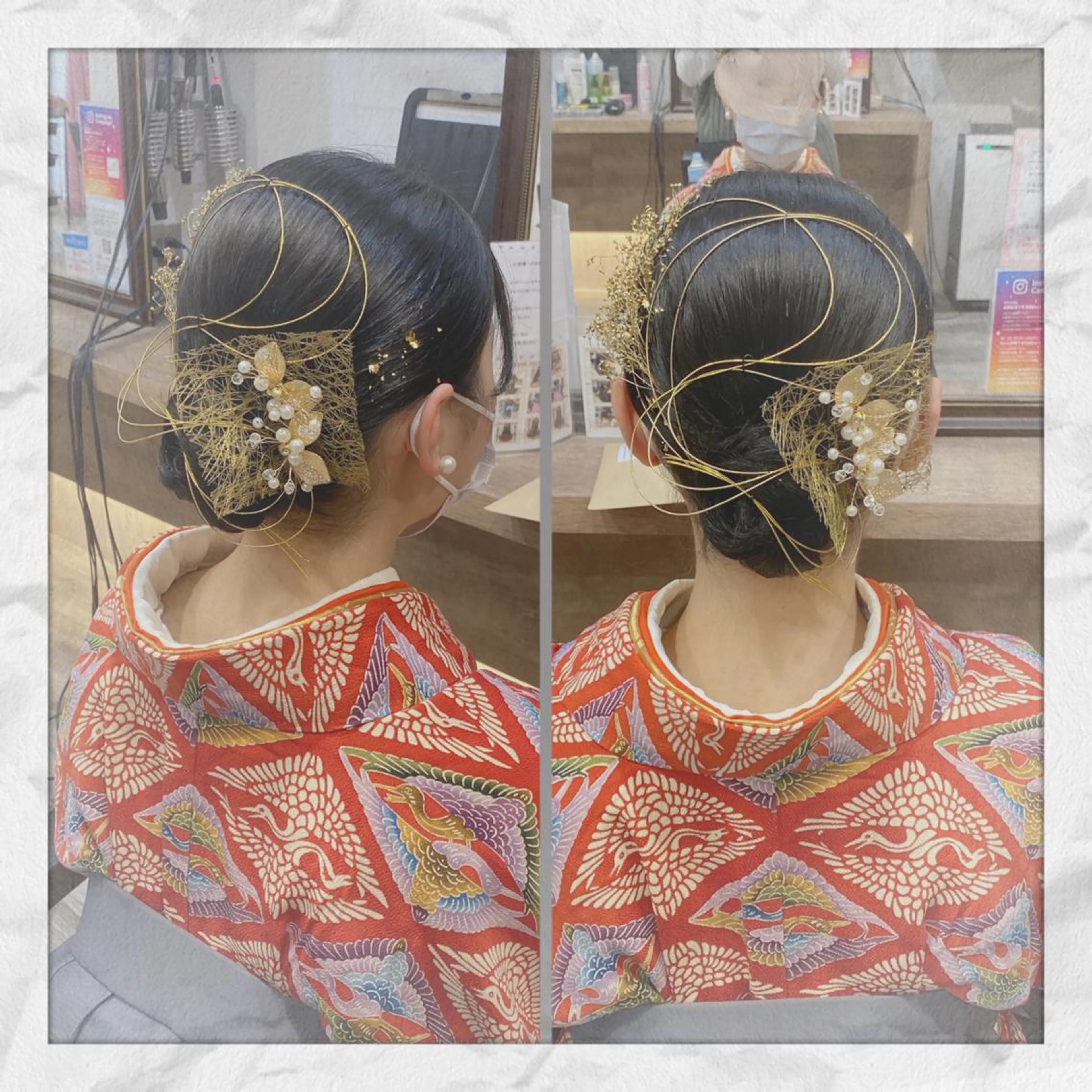 セミロング ヘアアレンジ ヘアセット ヘアセット/着付け 𓇼 松本 夏美𓇼のヘアスタイル