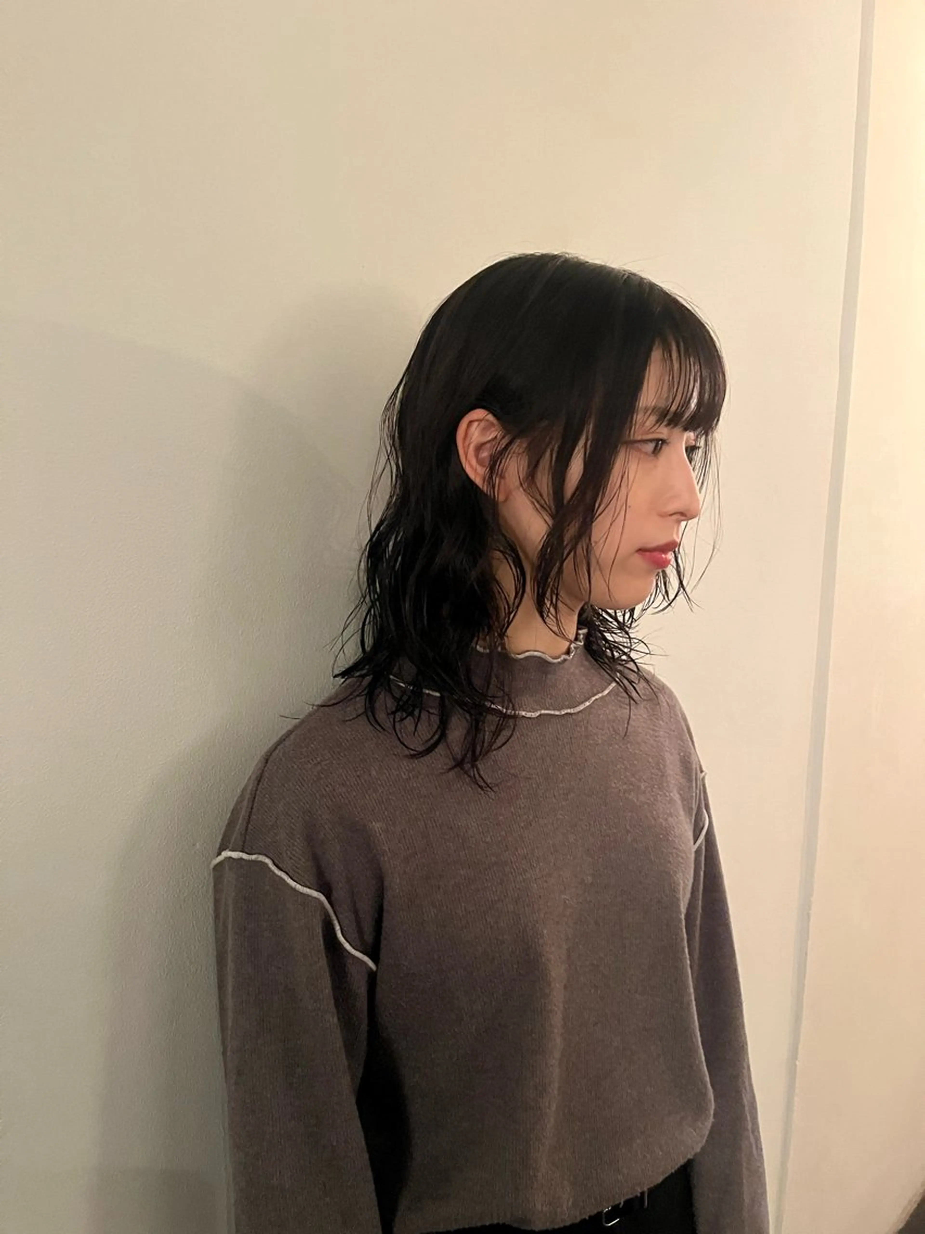 セミロング パーマ セミロングパーマ レイヤーカット カット パーマ トリートメント 前川 華恋 / room3のヘアスタイル