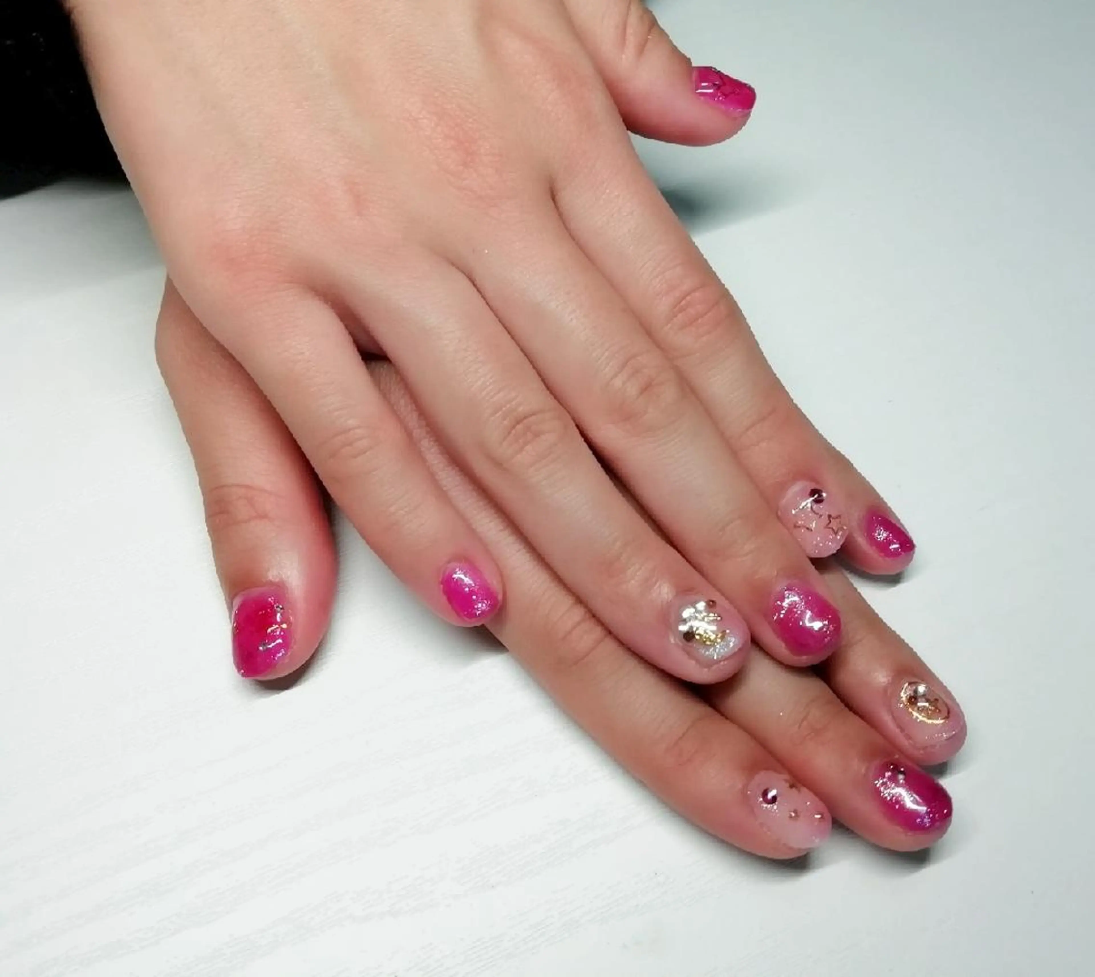 ネイル アートネイル ピンク ひだか あいこのネイルデザイン