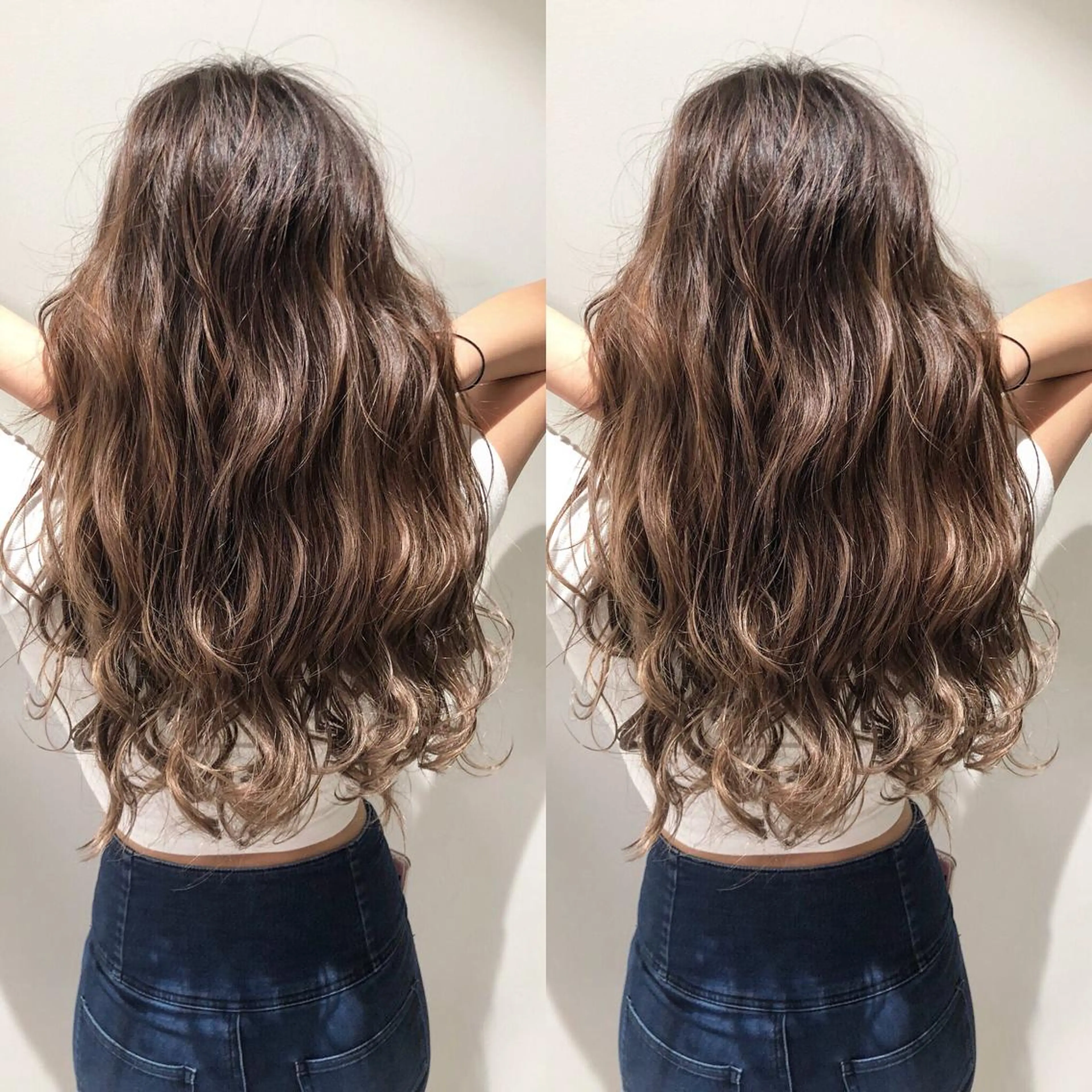 ロング カラー ブリーチ グラデーションカラー ハイライトカラー イルミナカラー ブリーチなしカラー レイヤー/韓国/ 顔周り/しんやのヘアスタイル