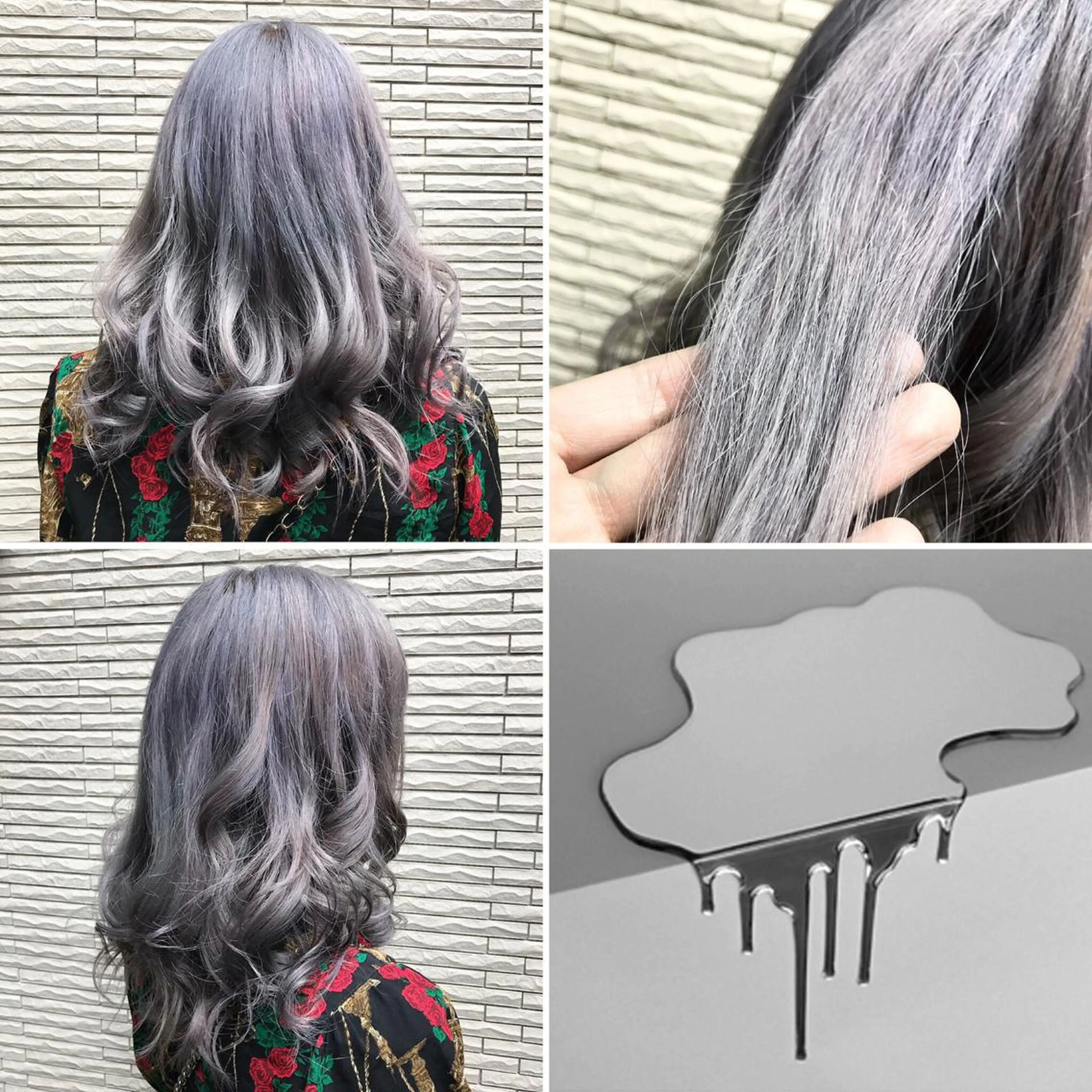 ミディアム カラー アッシュ シルバー ヘアカラー トリートメント "PEPPU "所属・🌈推し色派手髪 ハイトーンShinのヘアスタイル