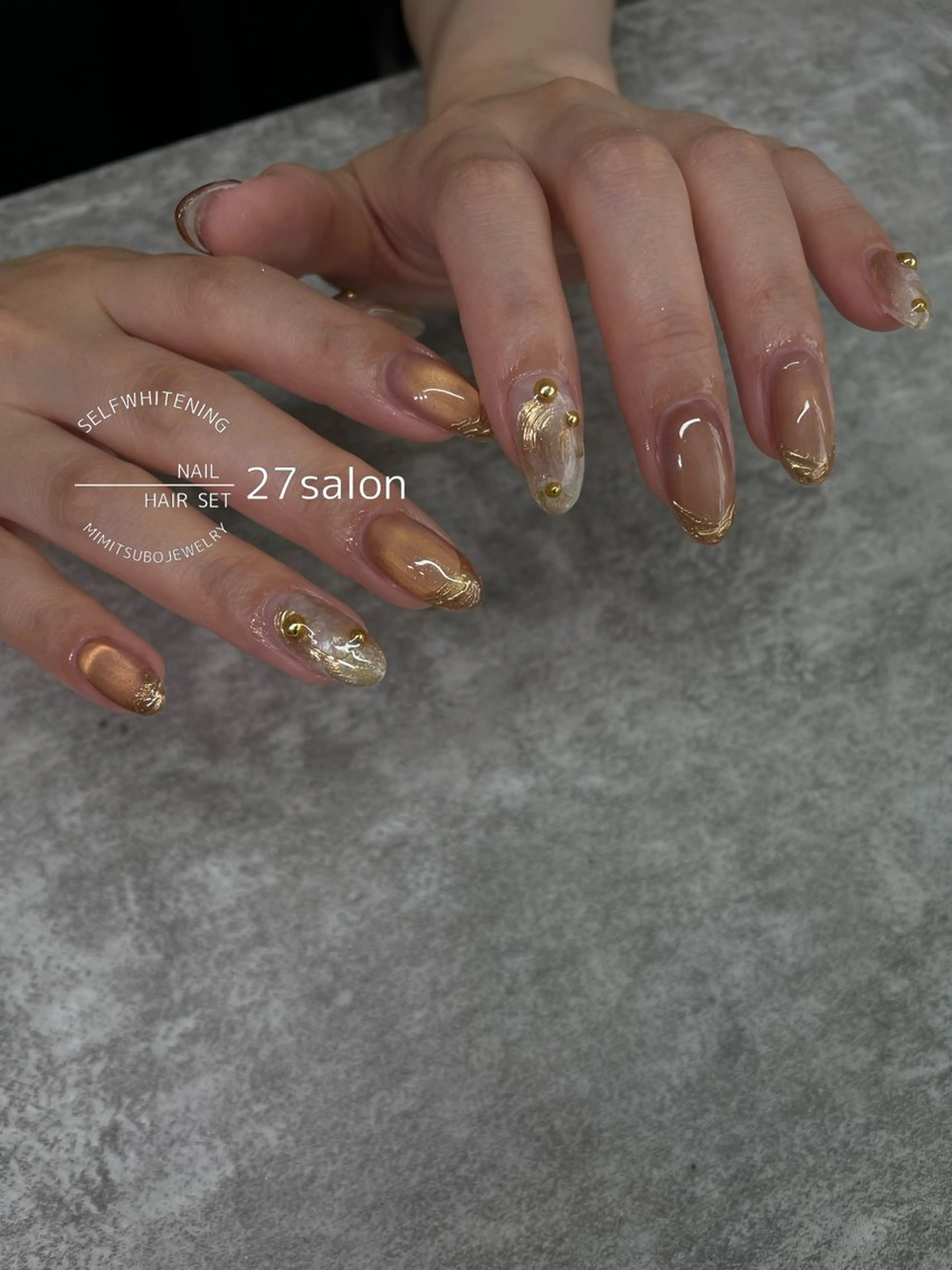 ネイル マグネットネイル ハンドネイル 27salon yuinaのネイルデザイン