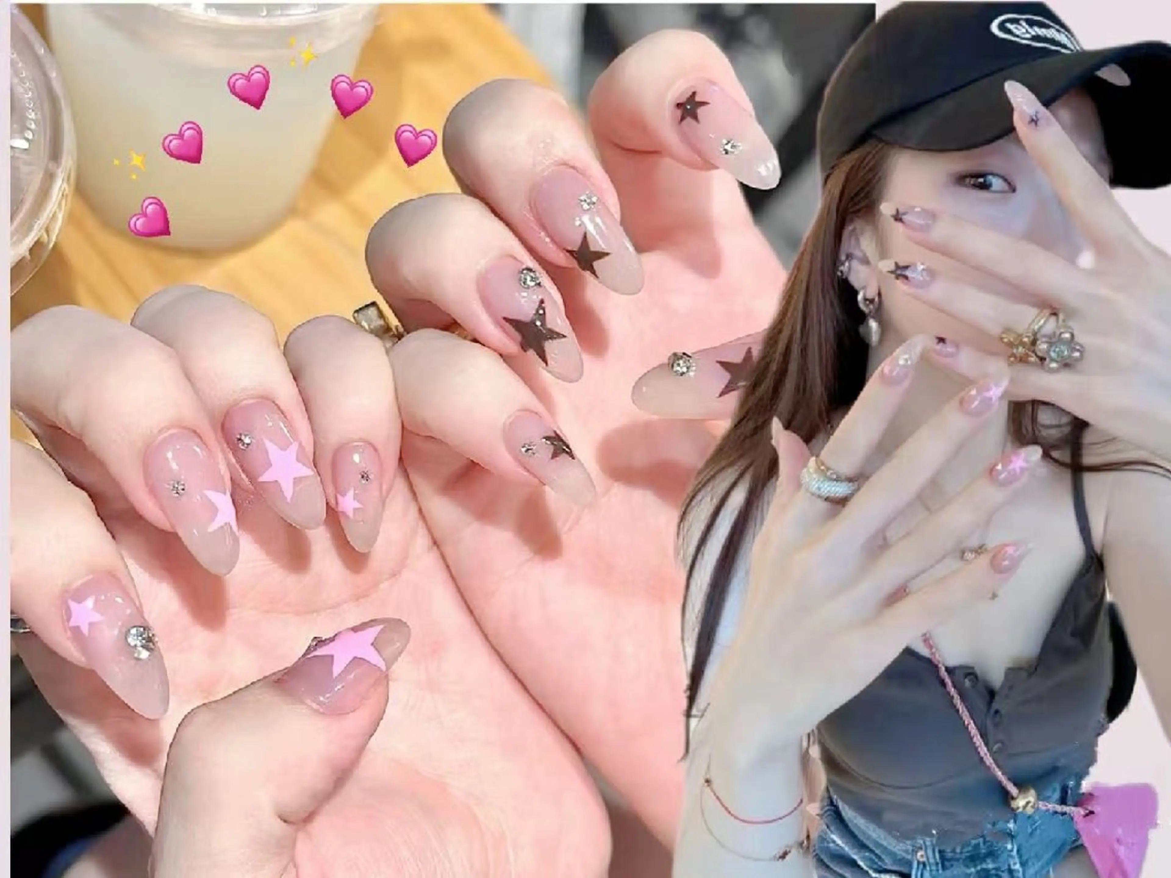 【平日限定】🟢チップ長さだし＋持ち込みデザイン(🔅デザイン、パーツ4本ok)土日祝12980➡️平日11980の写真